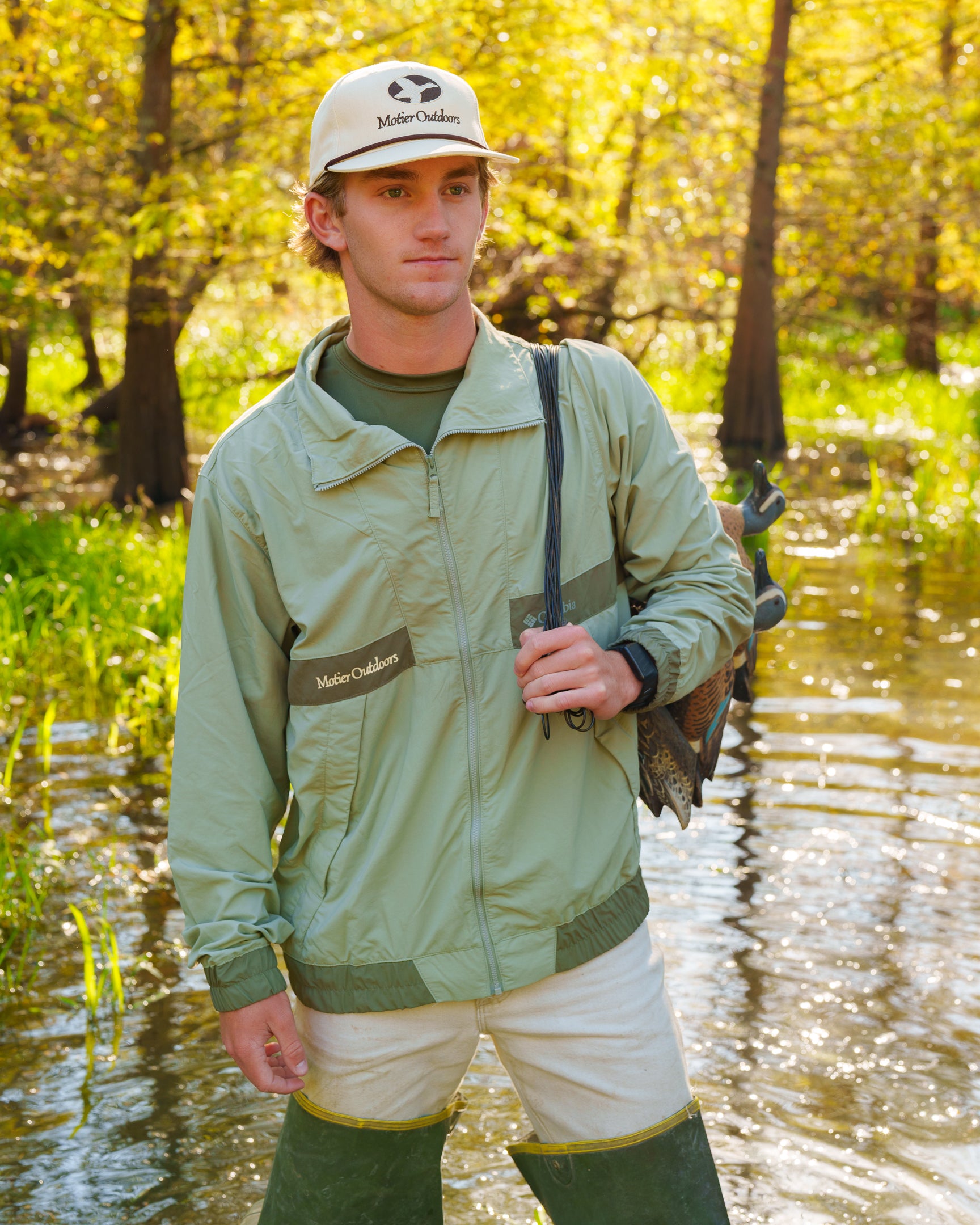 The Motier Outdoors Full-Zip Windbreaker Jacket (Sage)