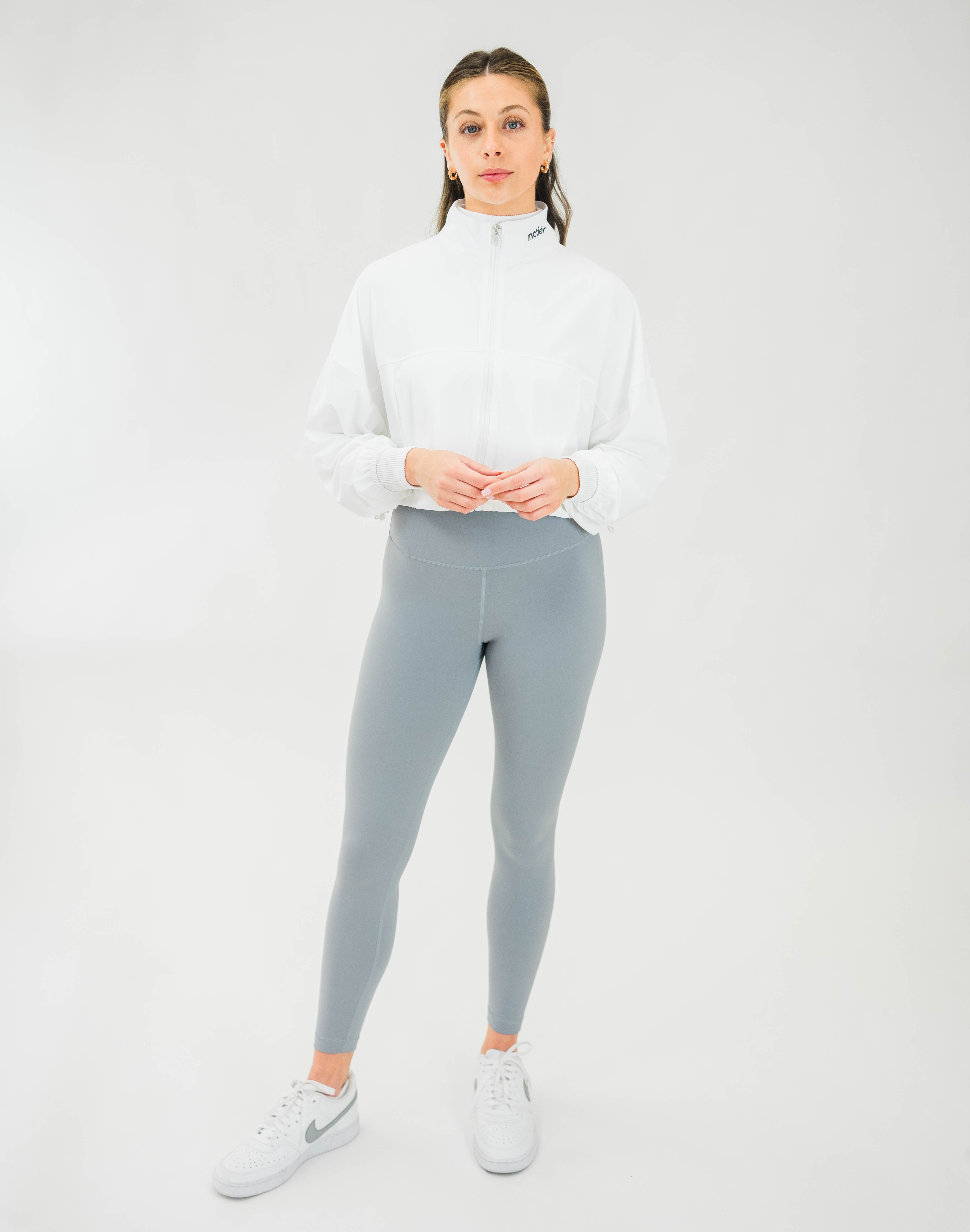 The Motier Core Cropped Active Pullover (White) - Motier Lafayette 