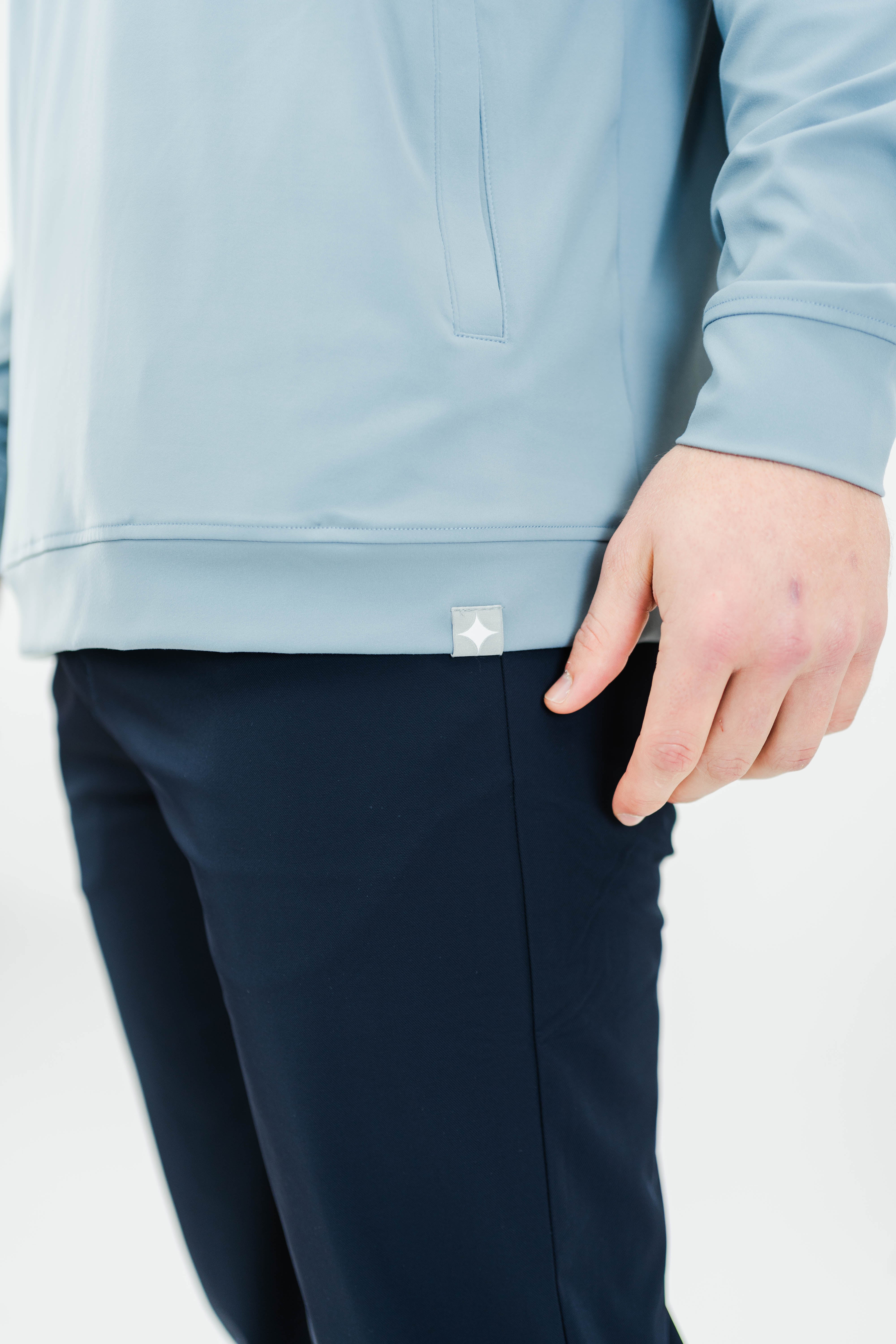 The Riviera Lightweight Performance Hoodie II (Slate Blue) - Motier Lafayette 