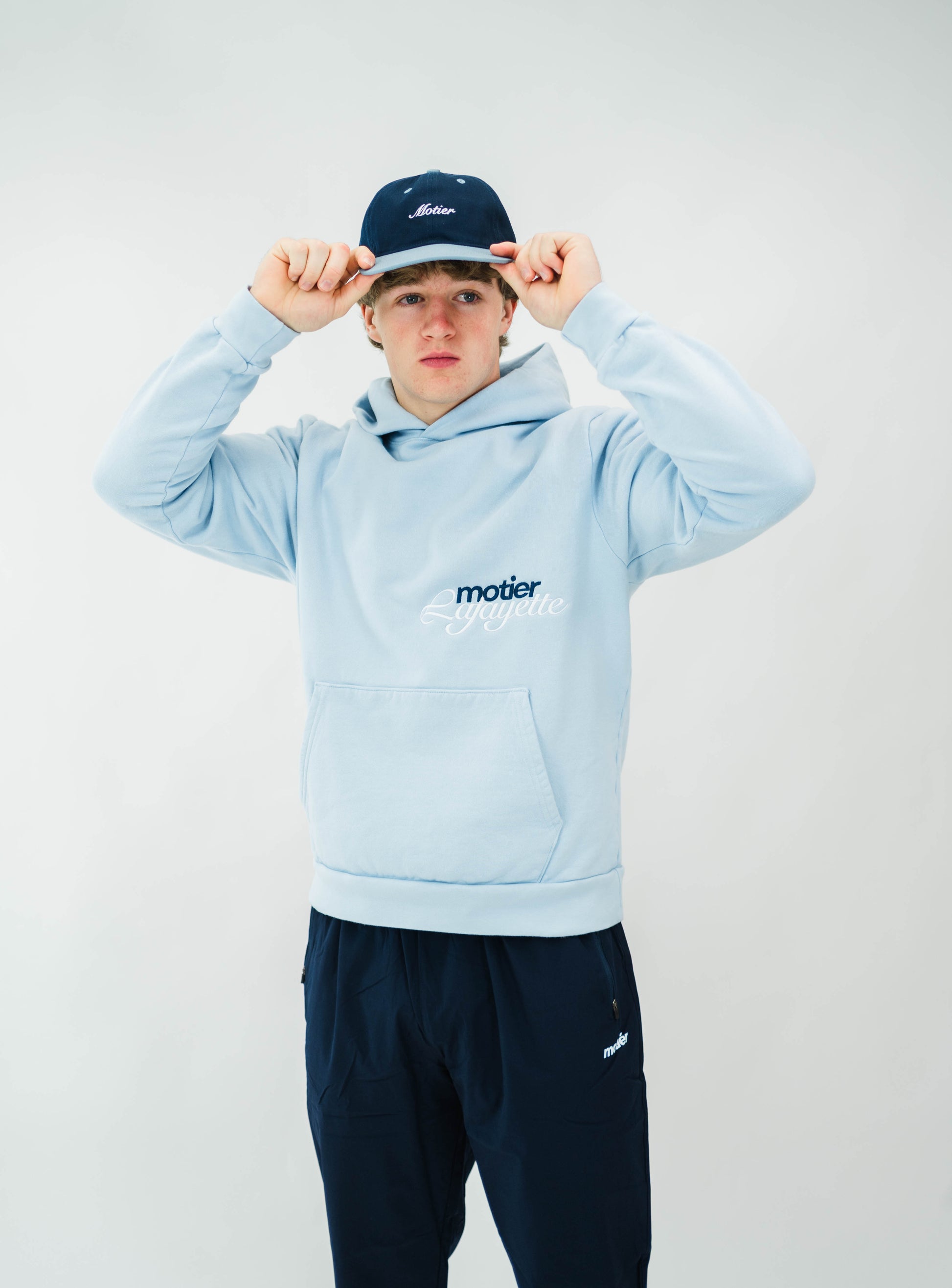 The Motier Luxe By Design Hoodie (Baby Blue) - Motier Lafayette 