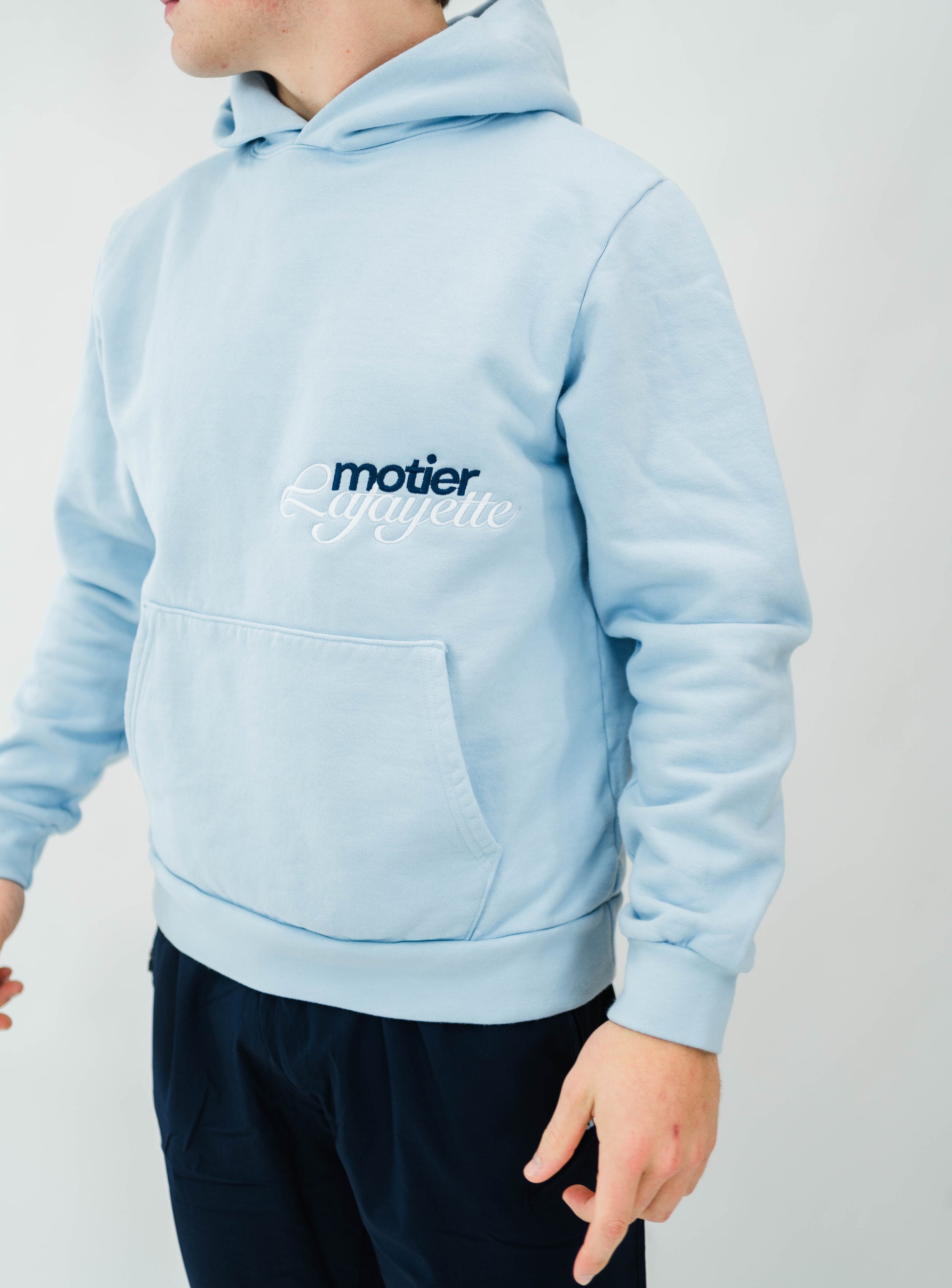 The Motier Luxe By Design Hoodie (Baby Blue) - Motier Lafayette 