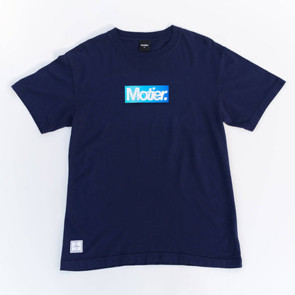 Shockwave Box Logo Luxe Tee (Navy) - Motier Lafayette 