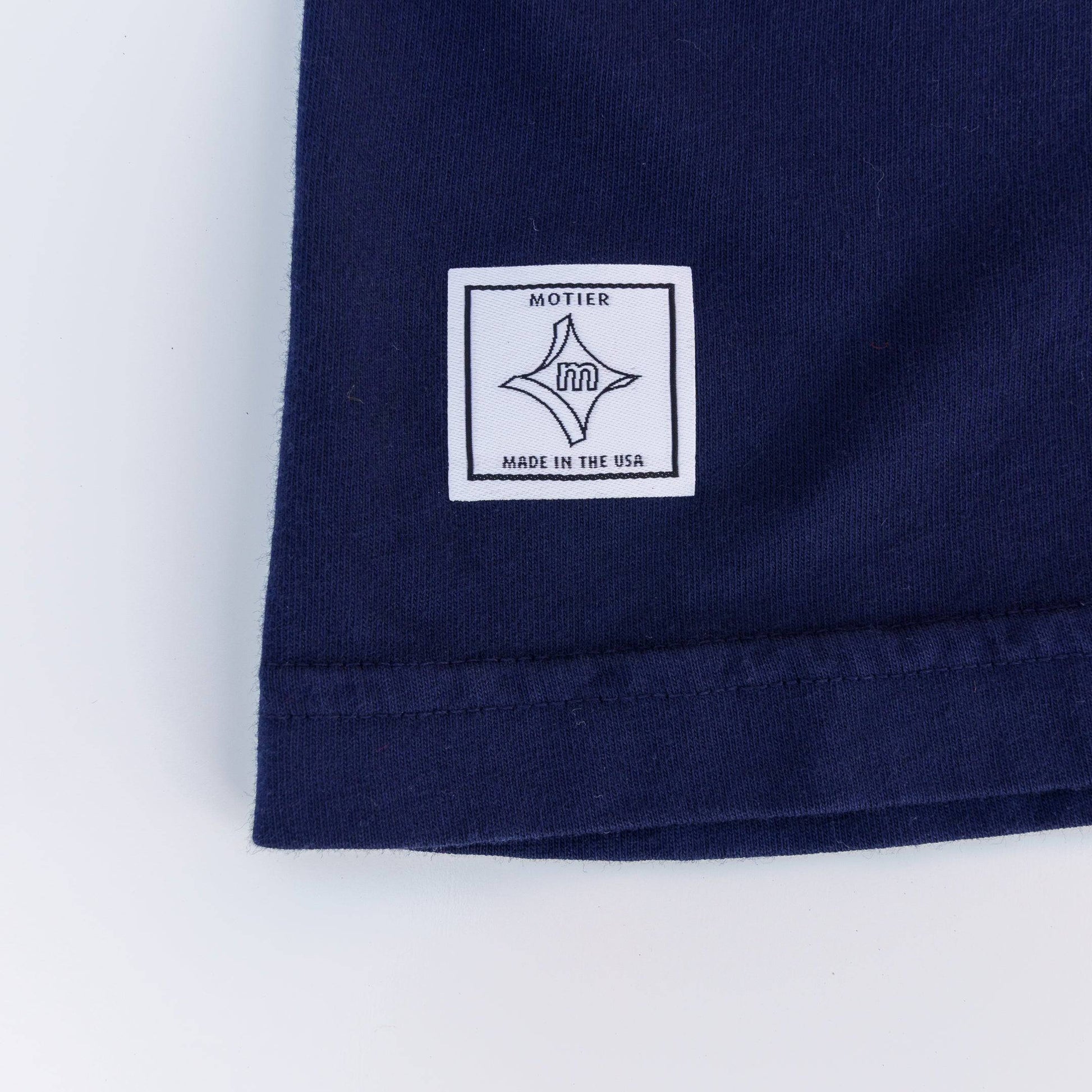 Shockwave Box Logo Luxe Tee (Navy) - Motier Lafayette 