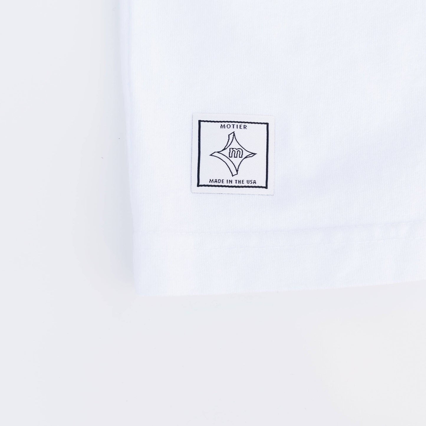 Shockwave Box Logo Luxe Tee (White) - Motier Lafayette 
