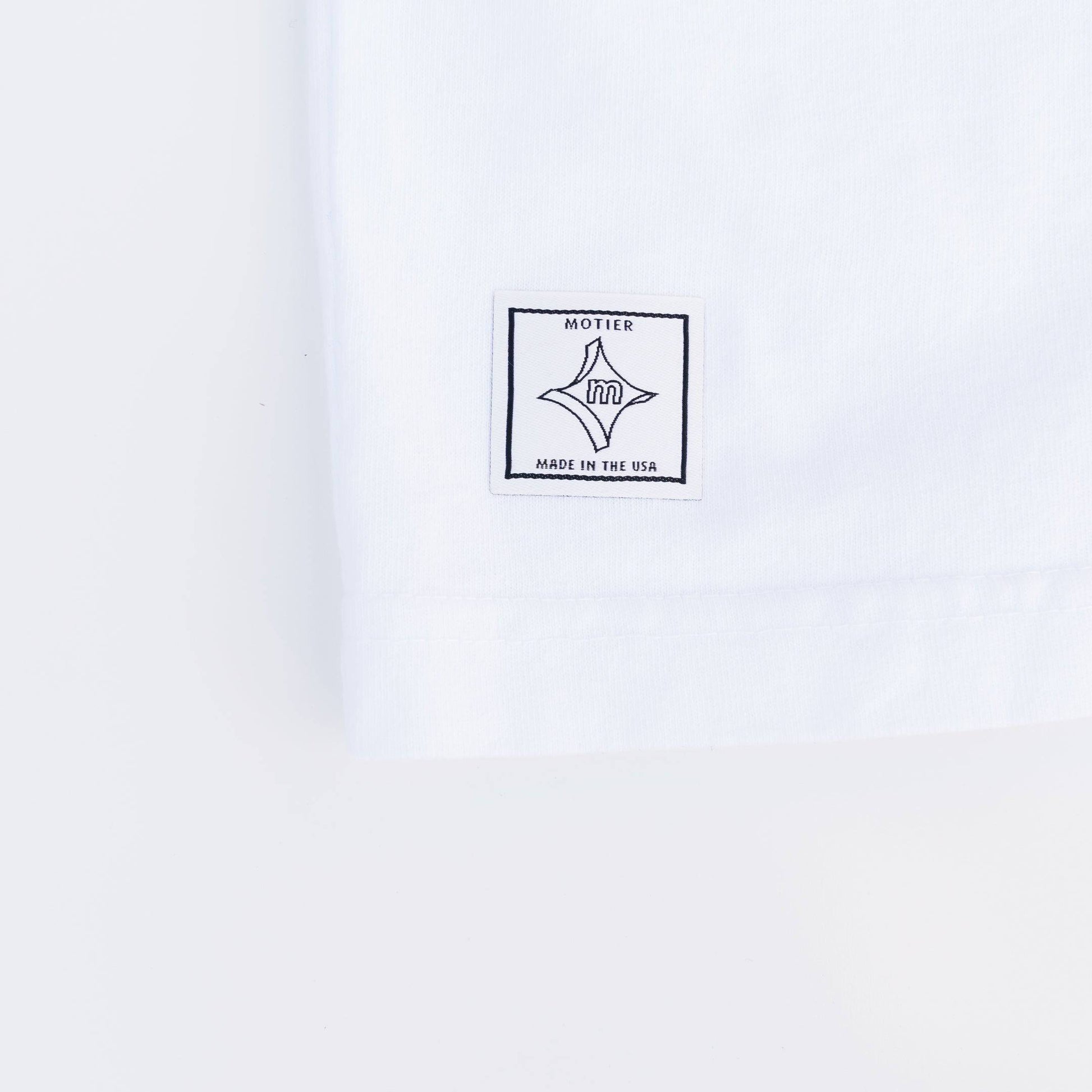 Shockwave Box Logo Luxe Tee (White) - Motier Lafayette 