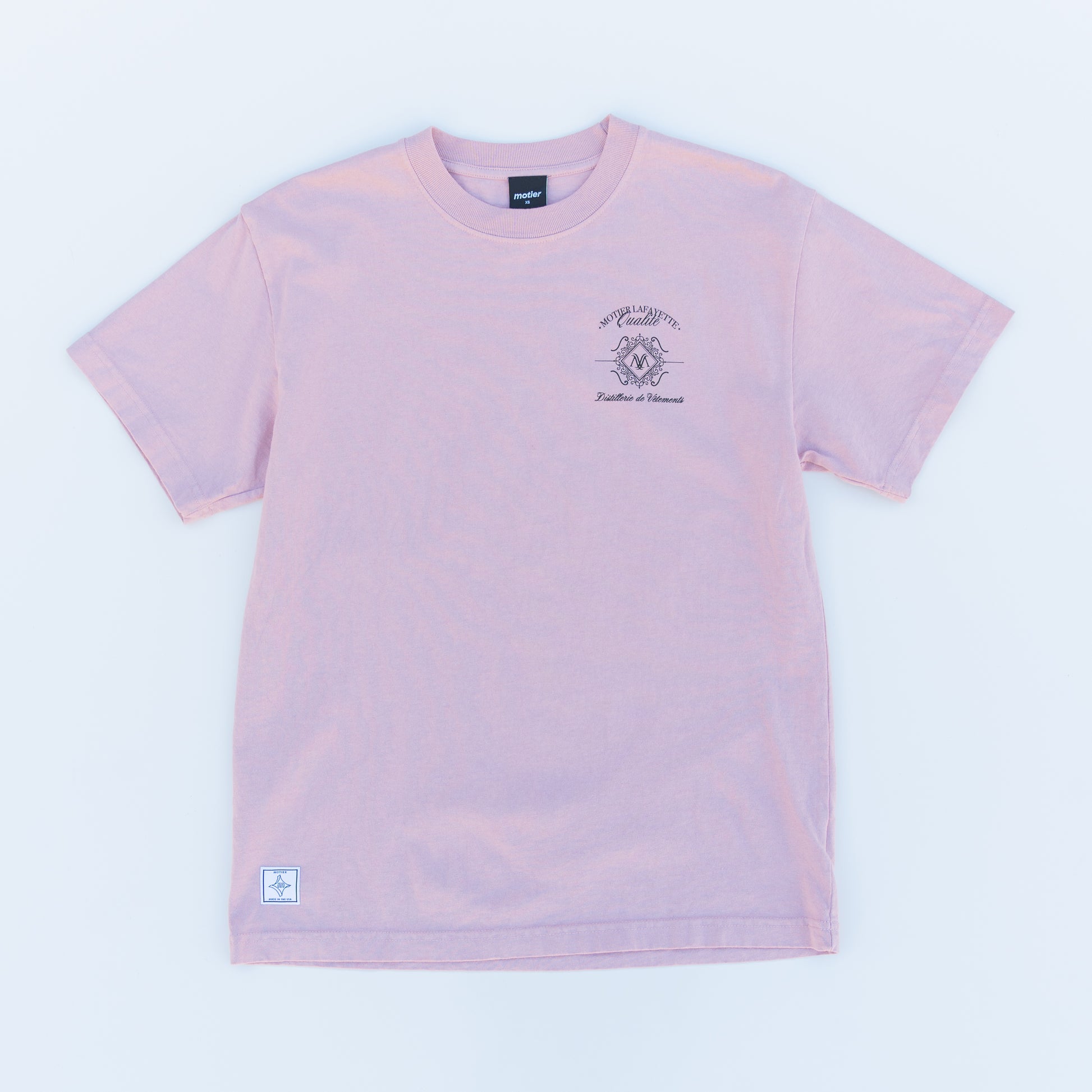 The Distillerie Luxe S/S Tee (Pale Mauve) - Motier Lafayette 