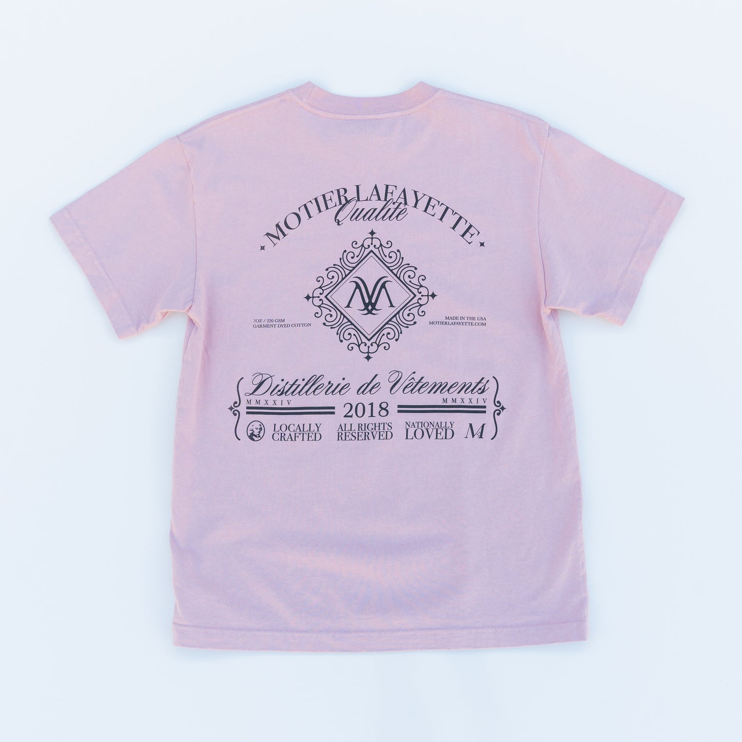 The Distillerie Luxe S/S Tee (Pale Mauve) - Motier Lafayette 