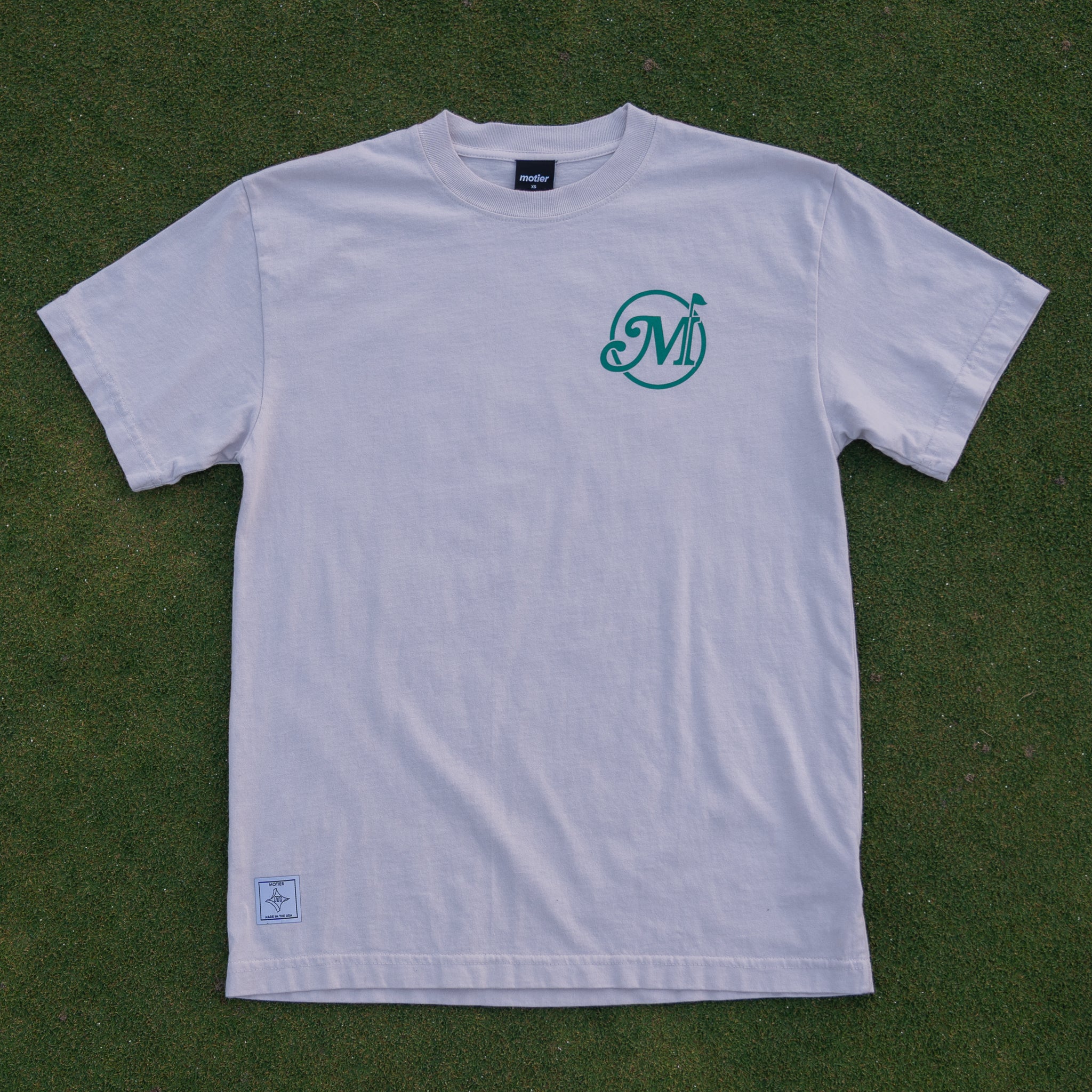 The Fairway Luxe Tee (White Sand) - Motier Lafayette 