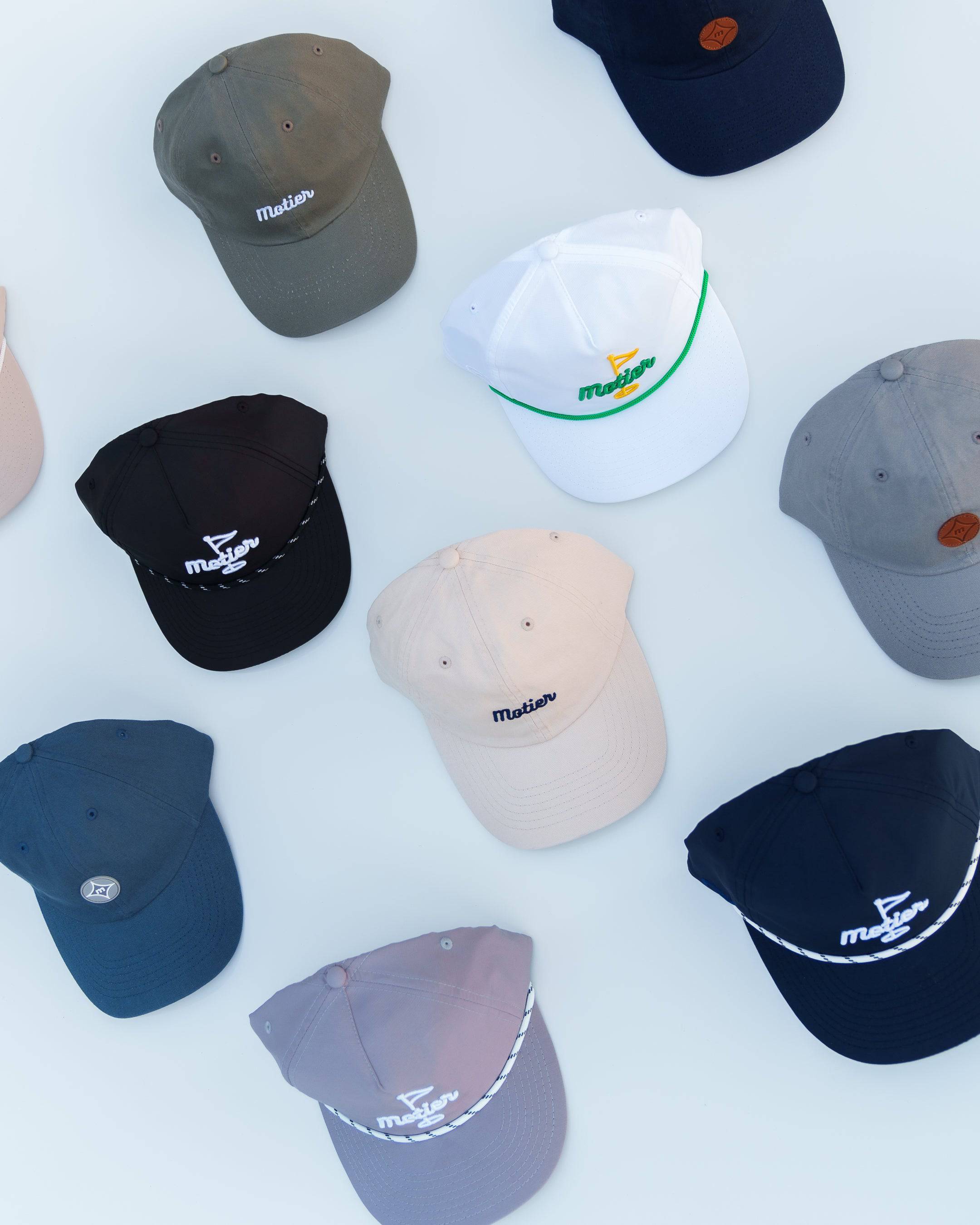 Leather Patch Dad Hat (Navy) - Motier Lafayette 