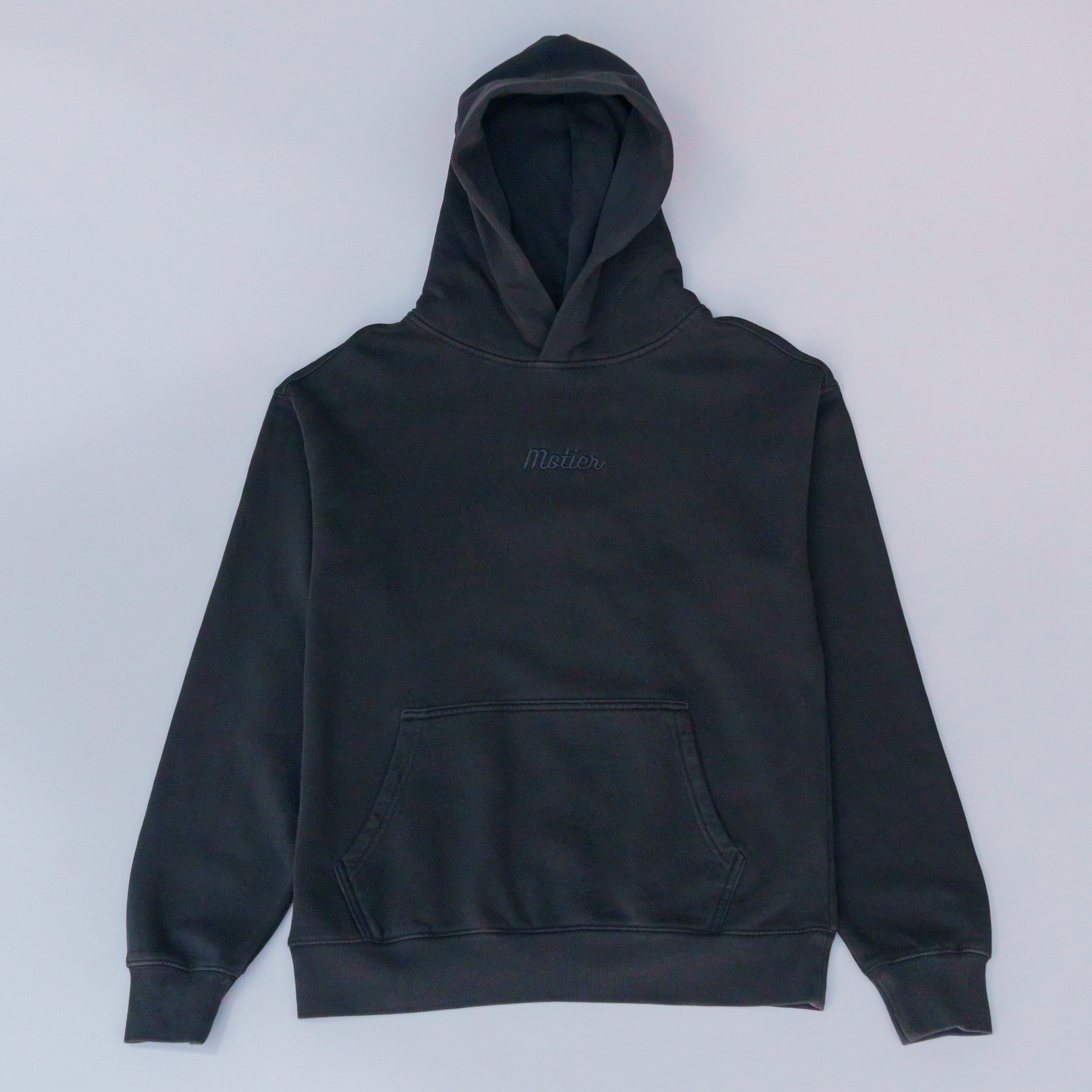 Pin Script Embroidered Luxe Hoodie (Eclipse)