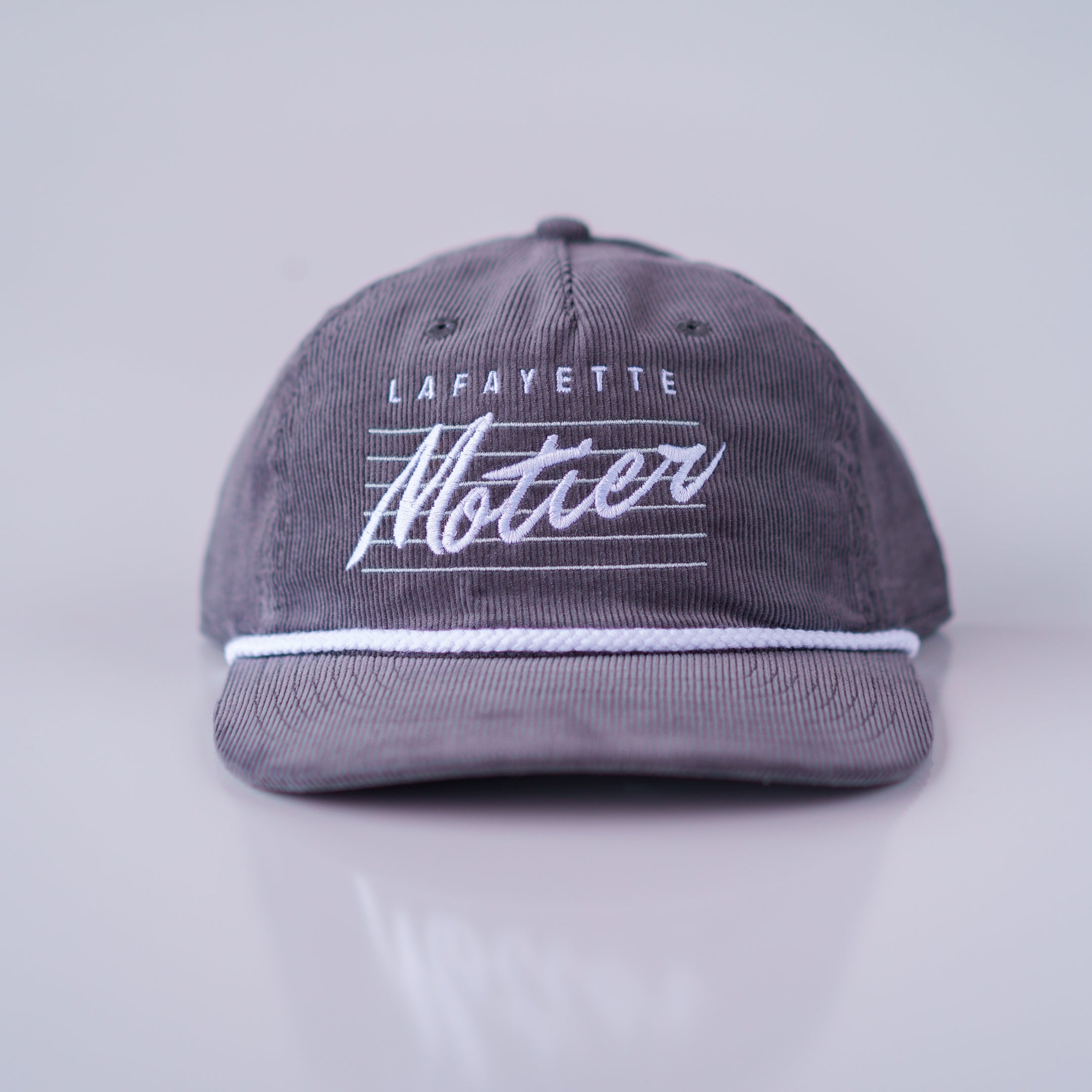 Retro Lafayette Roped Corduroy Snapback (Charcoal)