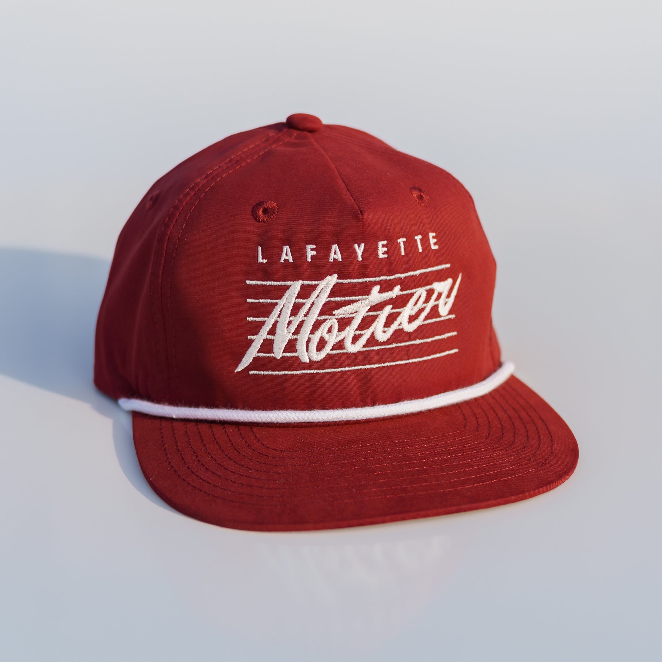 Retro Lafayette Roped Snapback (Maroon) - Motier Lafayette 