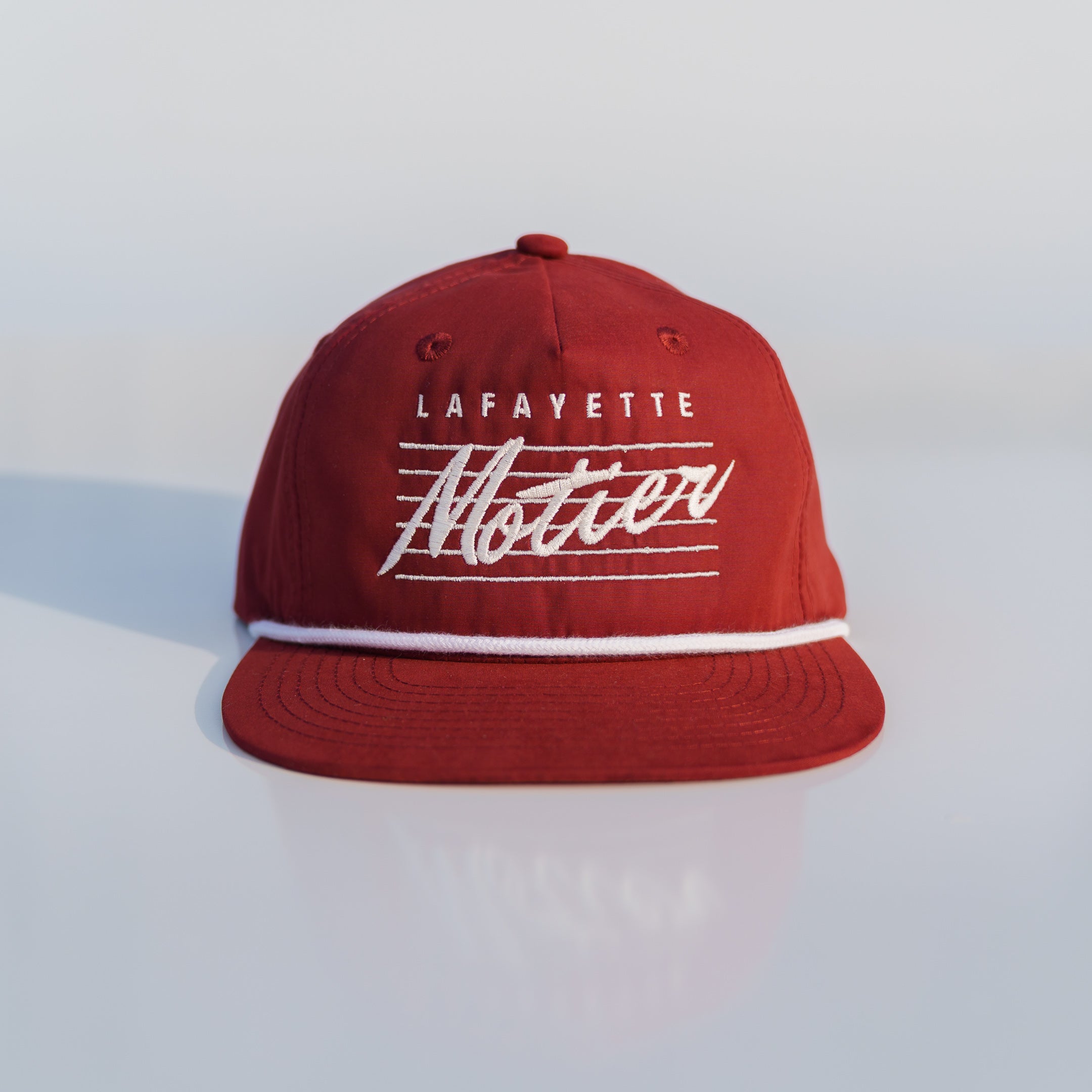 Retro Lafayette Roped Snapback (Maroon) - Motier Lafayette 