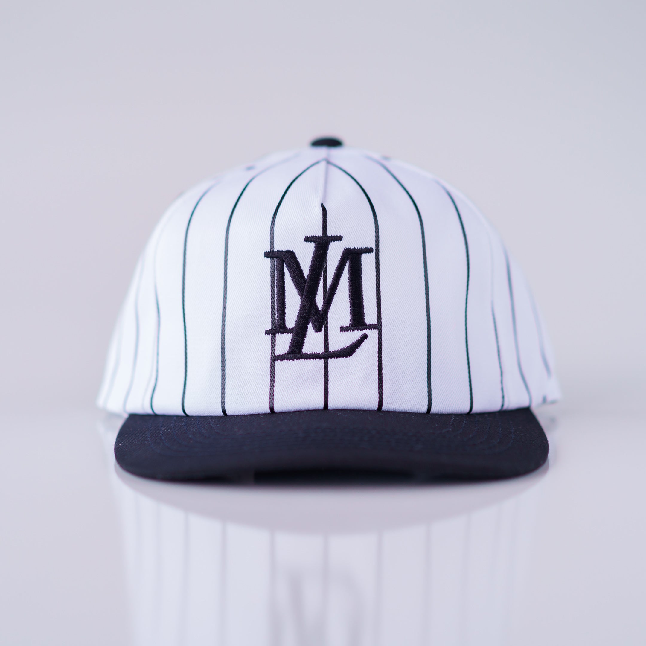 Insignia Pinstripe Snapback (White/Black)