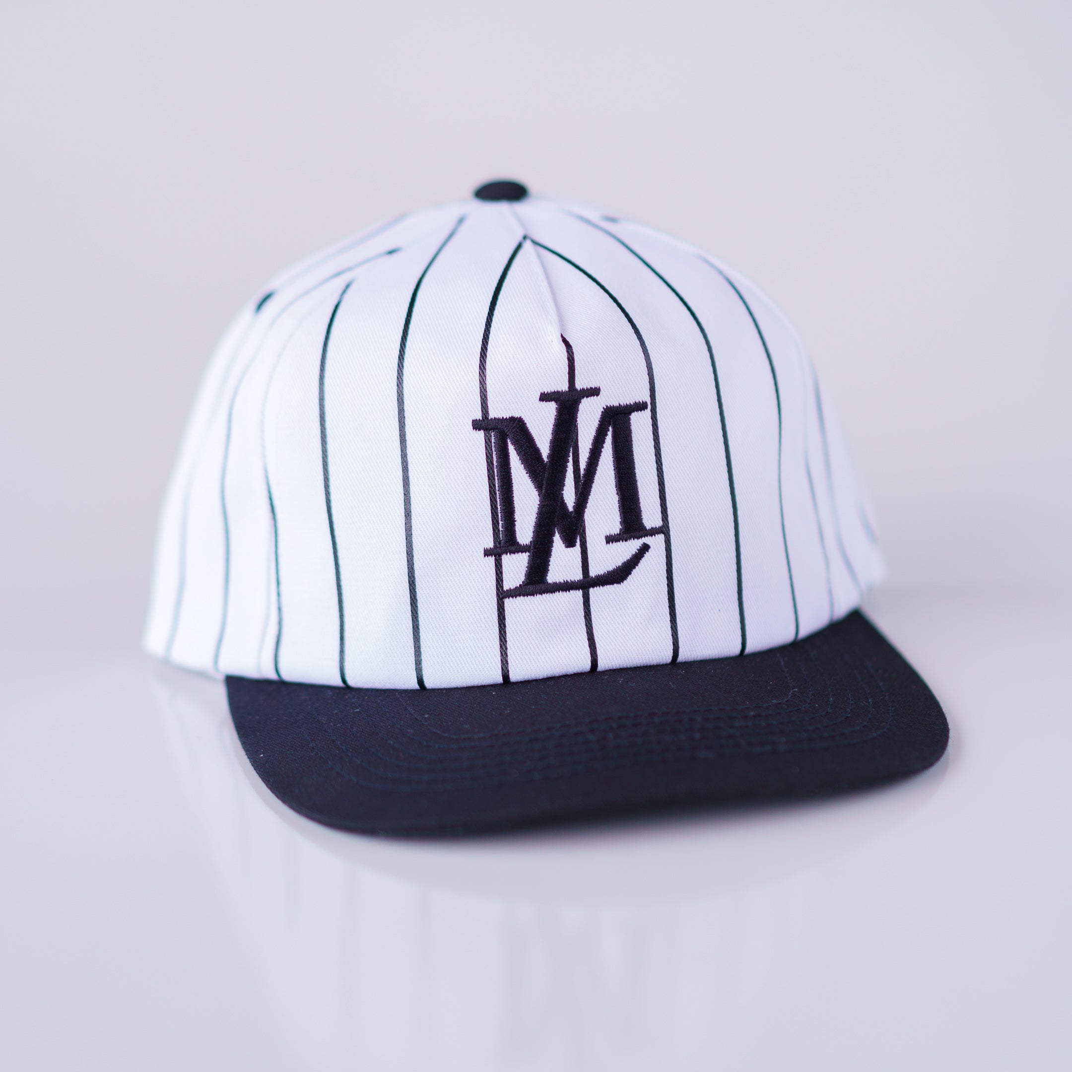 Insignia Pinstripe Snapback (White/Black)