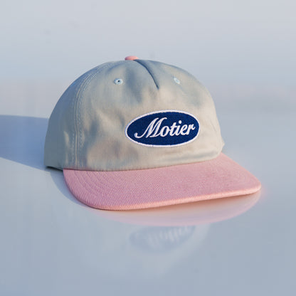 The Oval Script Strapback (Seafoam/Blush)