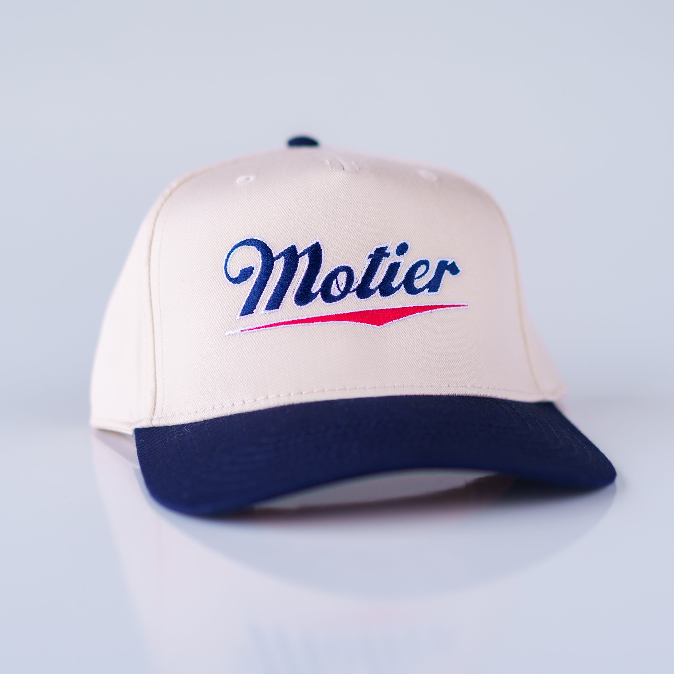 Motier Brewery Retro Snapback (Cream/Navy)