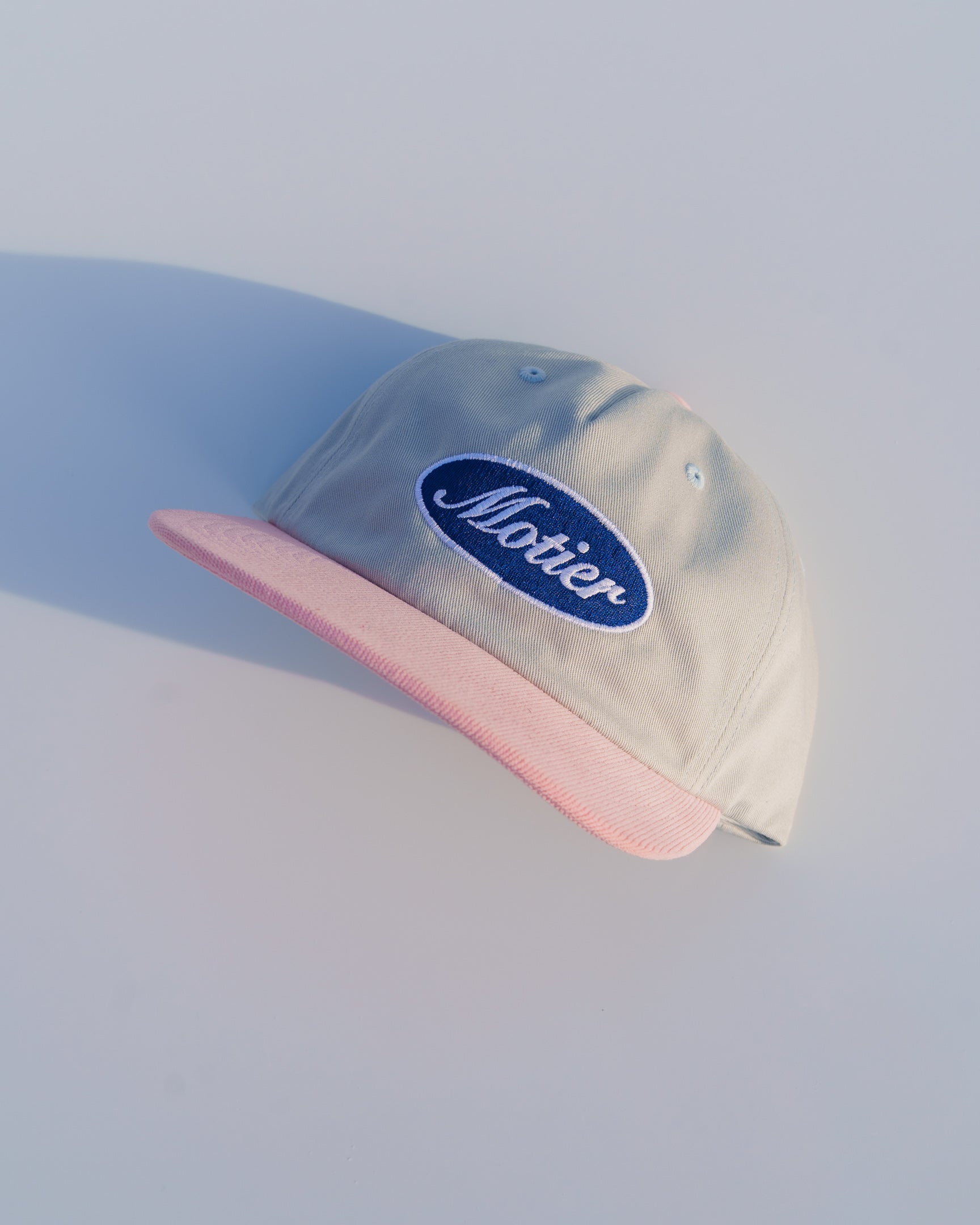 The Oval Script Strapback (Seafoam/Blush) - Motier Lafayette 
