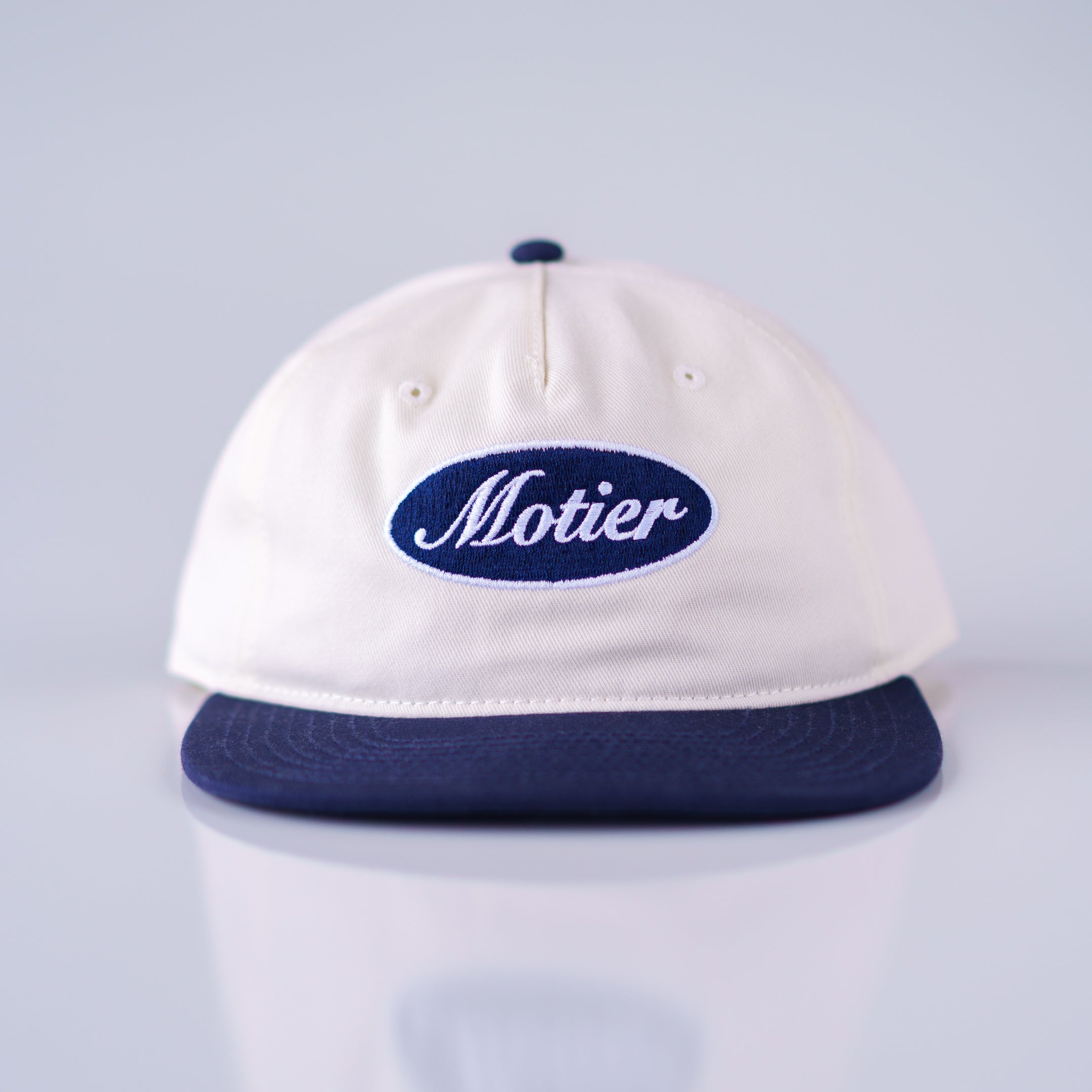 The Old School Shop Snapback (Cream/Navy)