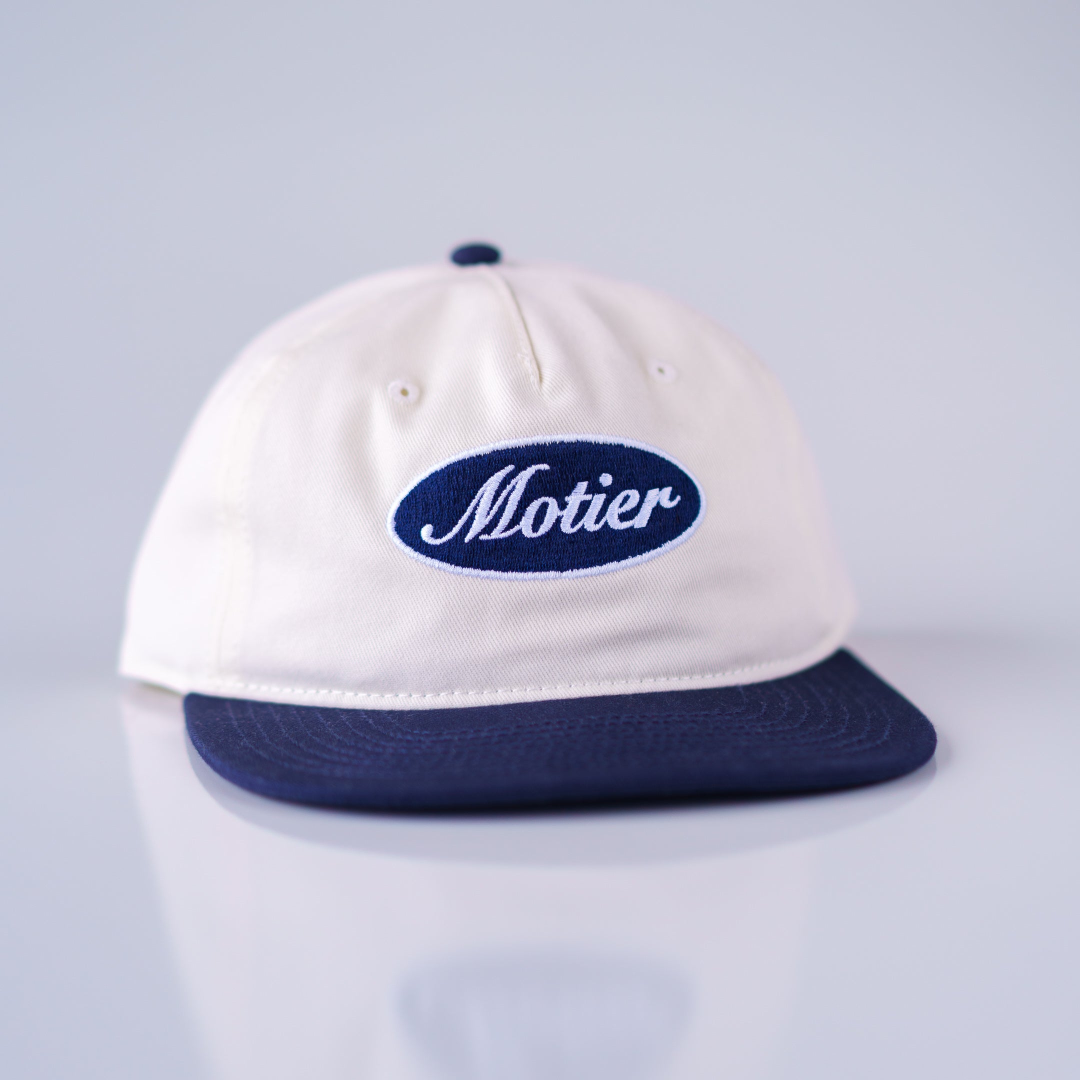 The Old School Shop Snapback (Cream/Navy)