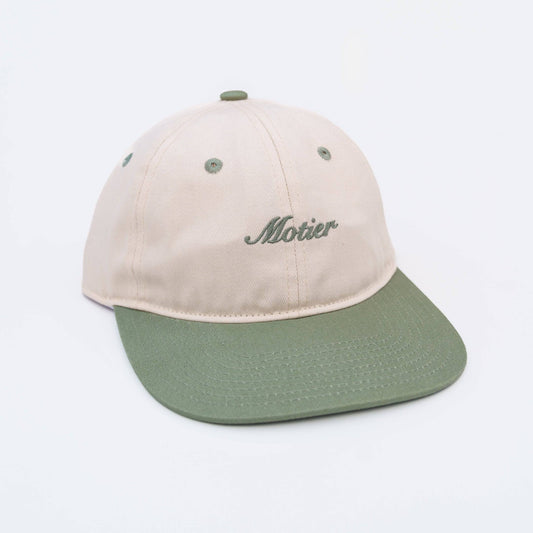 Two-Tone Script 6-Panel (Lt. Tan/Sage) - Motier Lafayette 