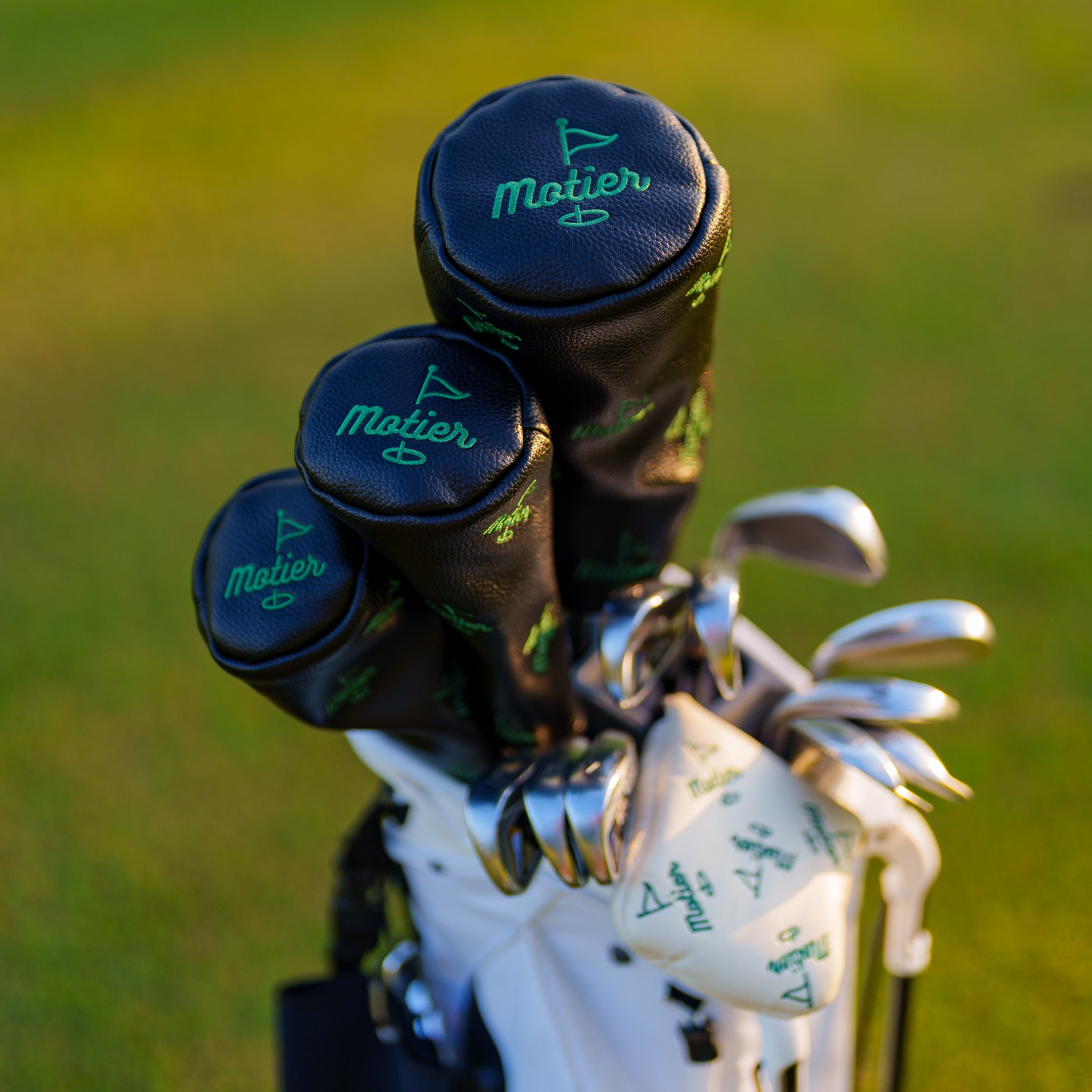 The Motier Pin Barrel Headcover Black Combo Pack (3 for 1) - Motier Lafayette 