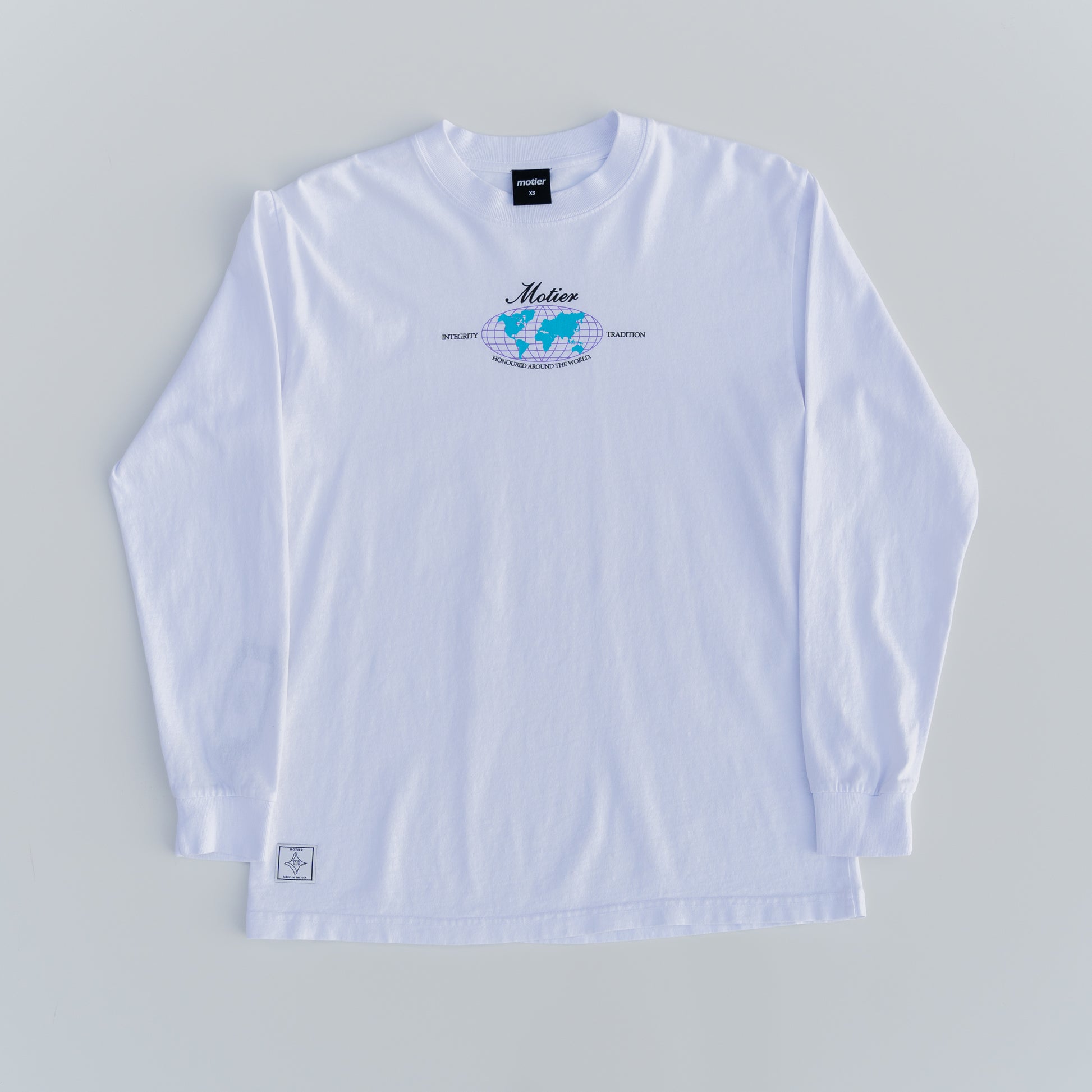 Honoured Around the World L/S Luxe Tee (White) - Motier Lafayette 