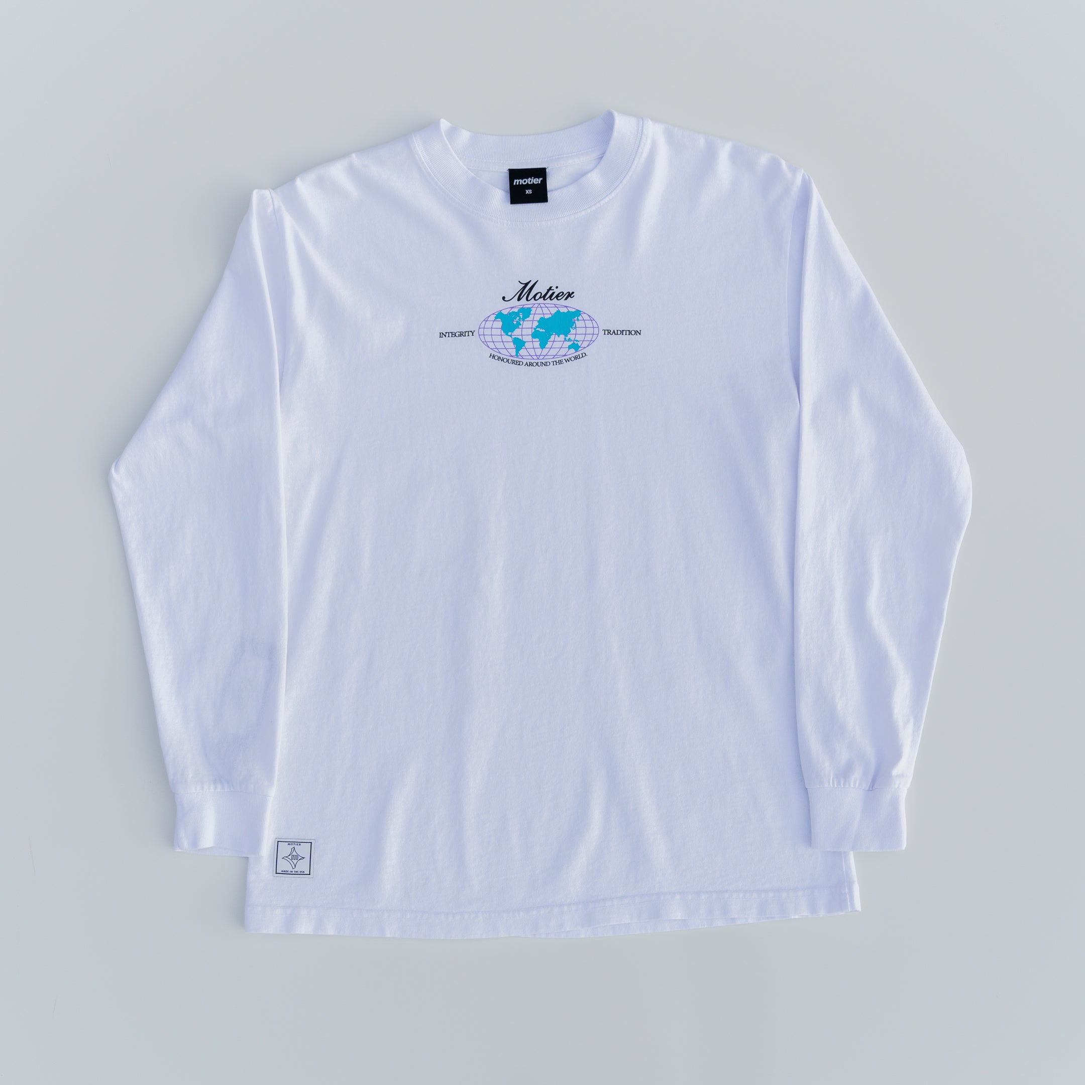 Honoured Around the World L/S Luxe Tee (White) - Motier Lafayette 
