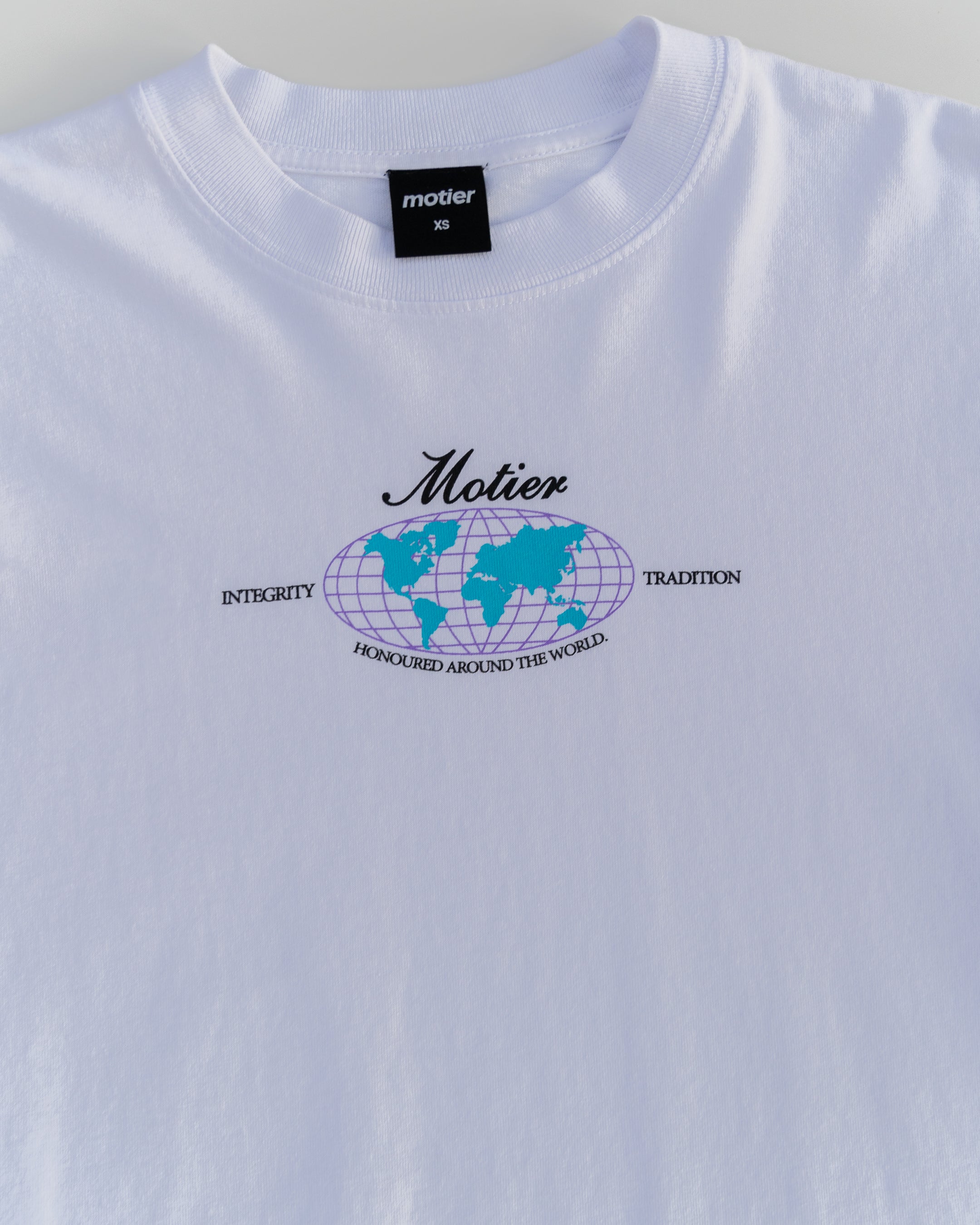 Honoured Around the World L/S Luxe Tee (White) - Motier Lafayette 