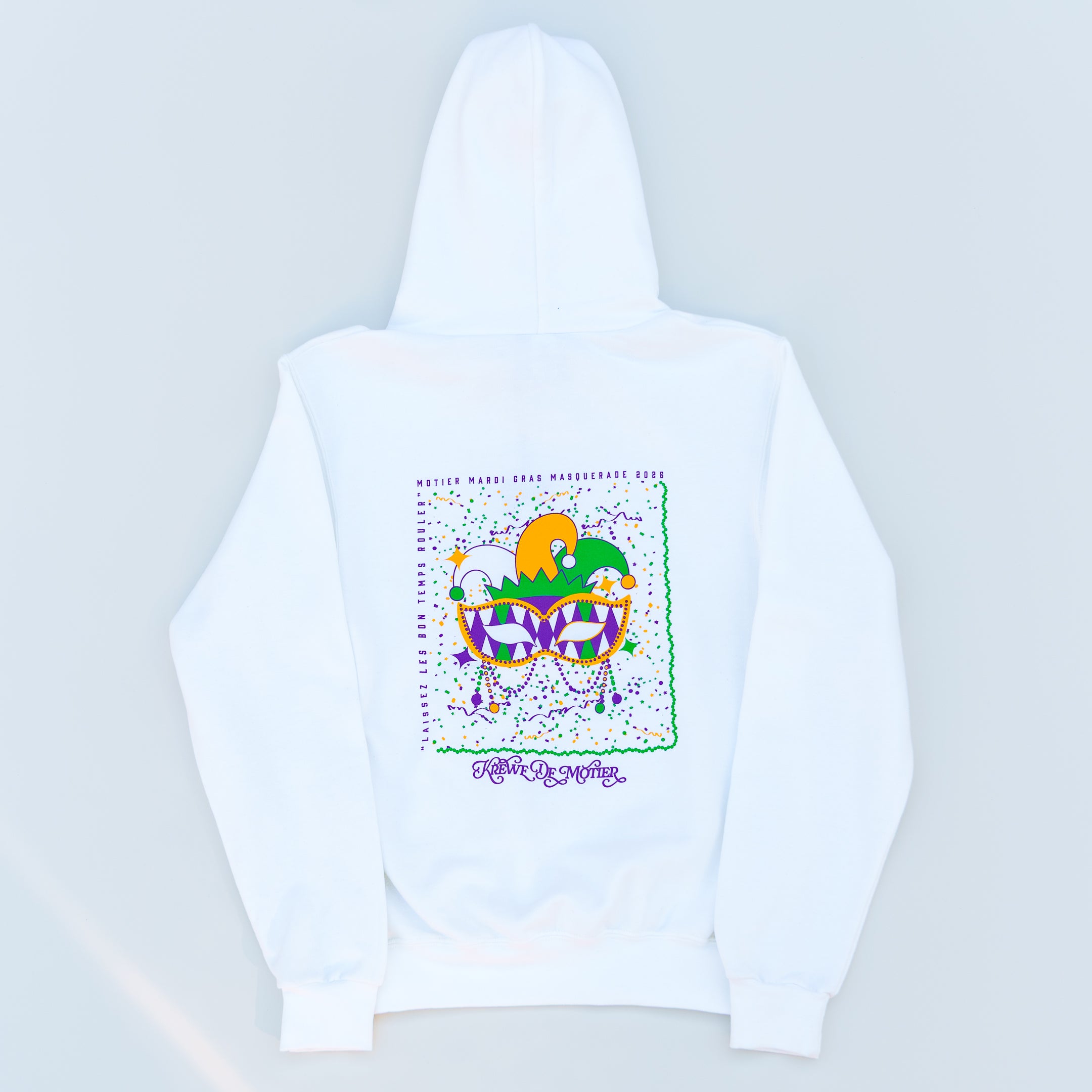 The Masquerade Hoodie (White) - Motier Lafayette 