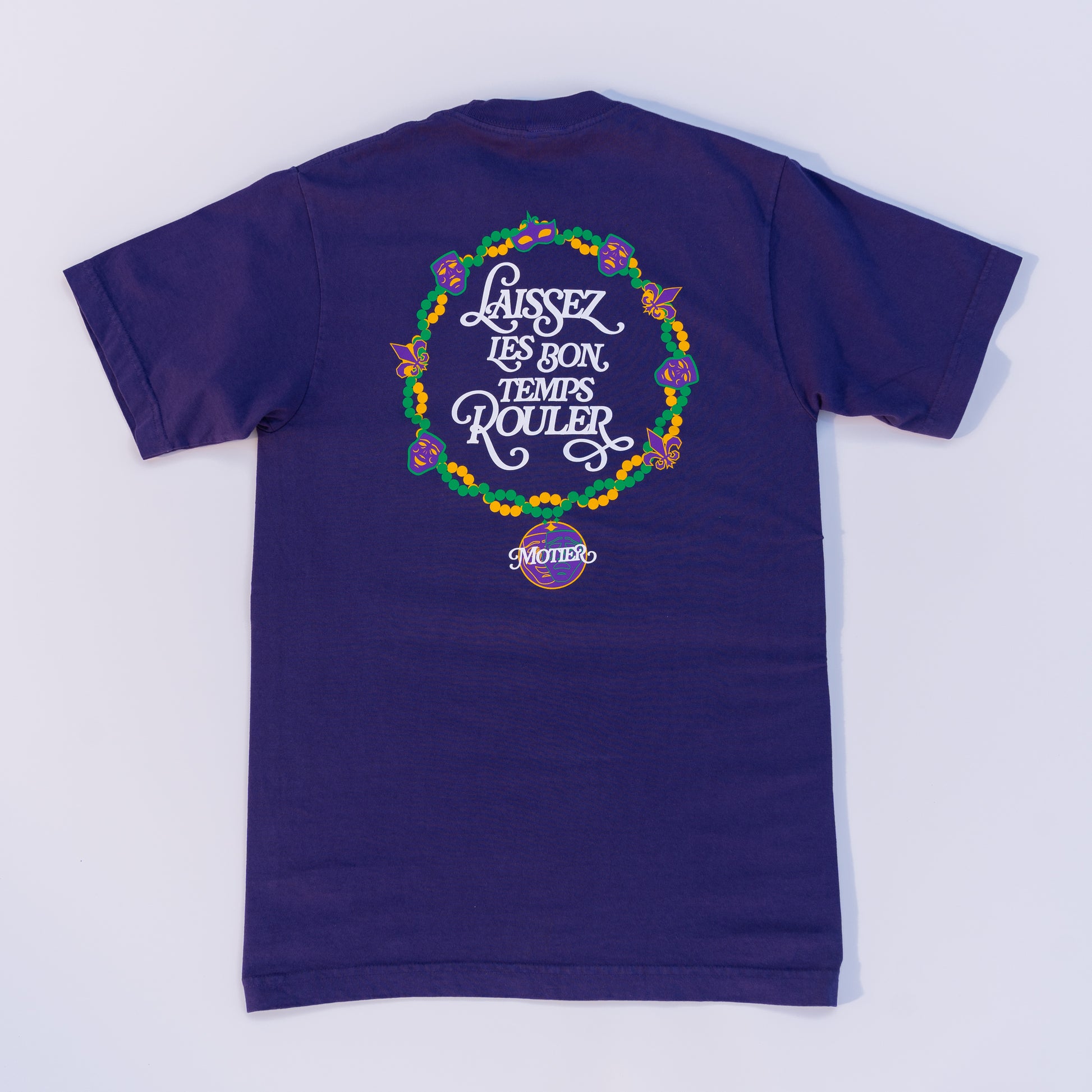 The Krewe De Motier 2025 Luxe Tee (Purple) - Motier Lafayette 