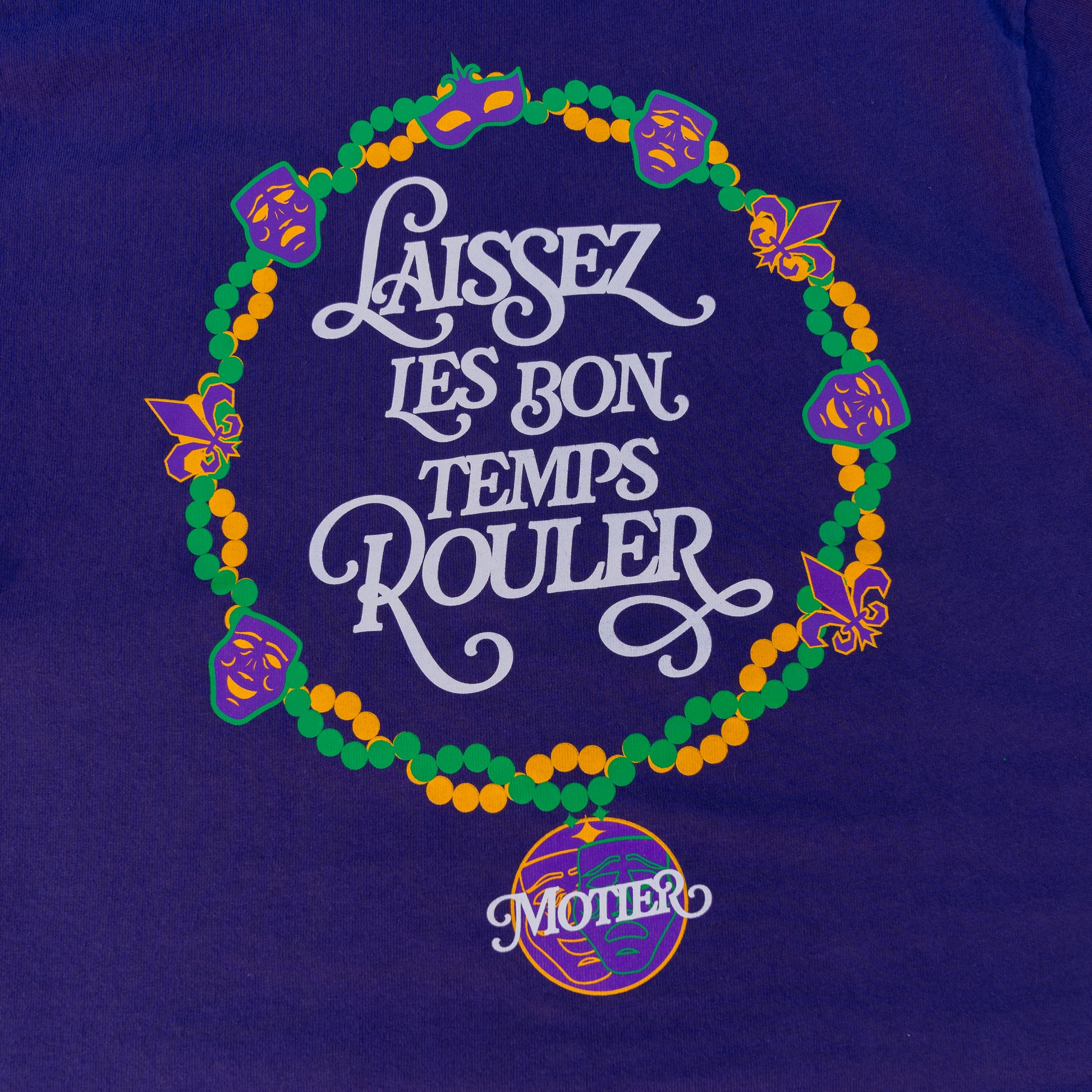 The Krewe De Motier 2025 Luxe Tee (Purple) - Motier Lafayette 