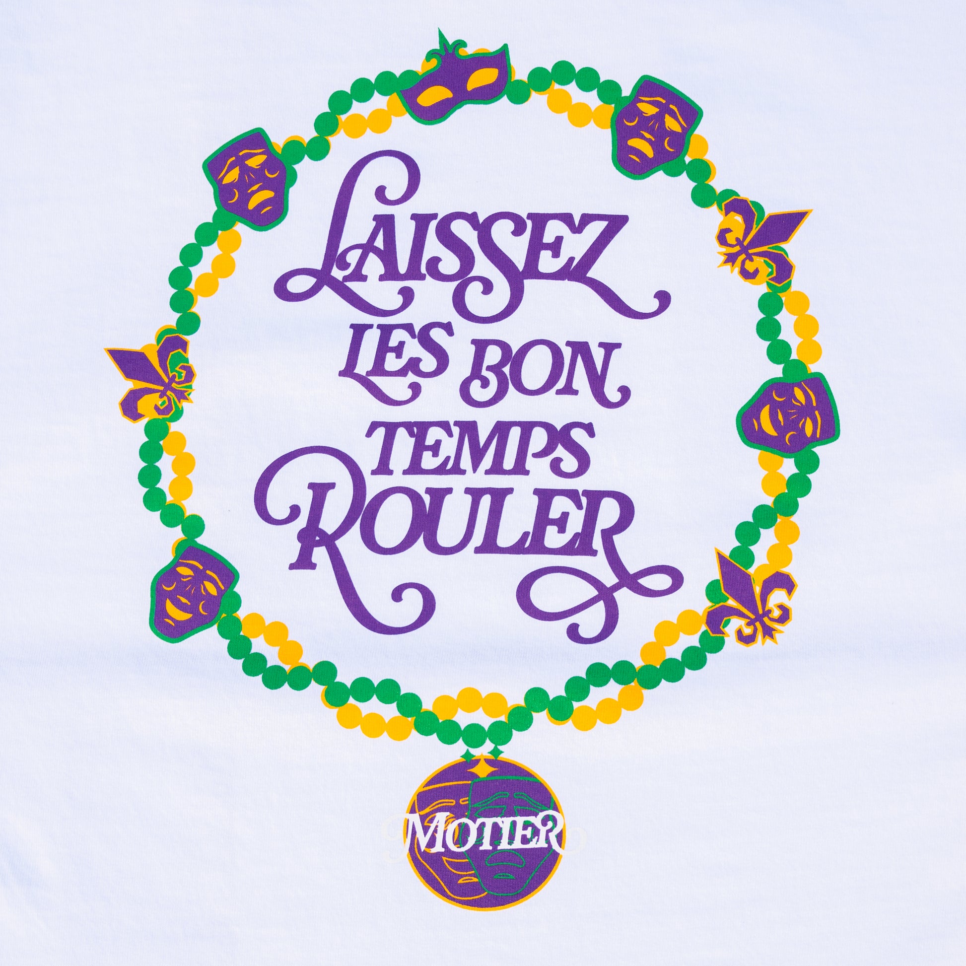 The Krewe De Motier 2025 L/S Luxe Tee (White) - Motier Lafayette 