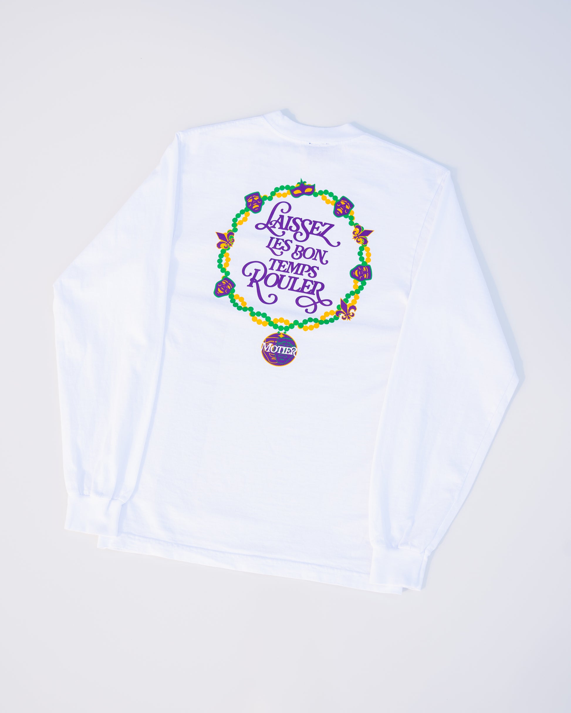 The Krewe De Motier 2025 L/S Luxe Tee (White) - Motier Lafayette 
