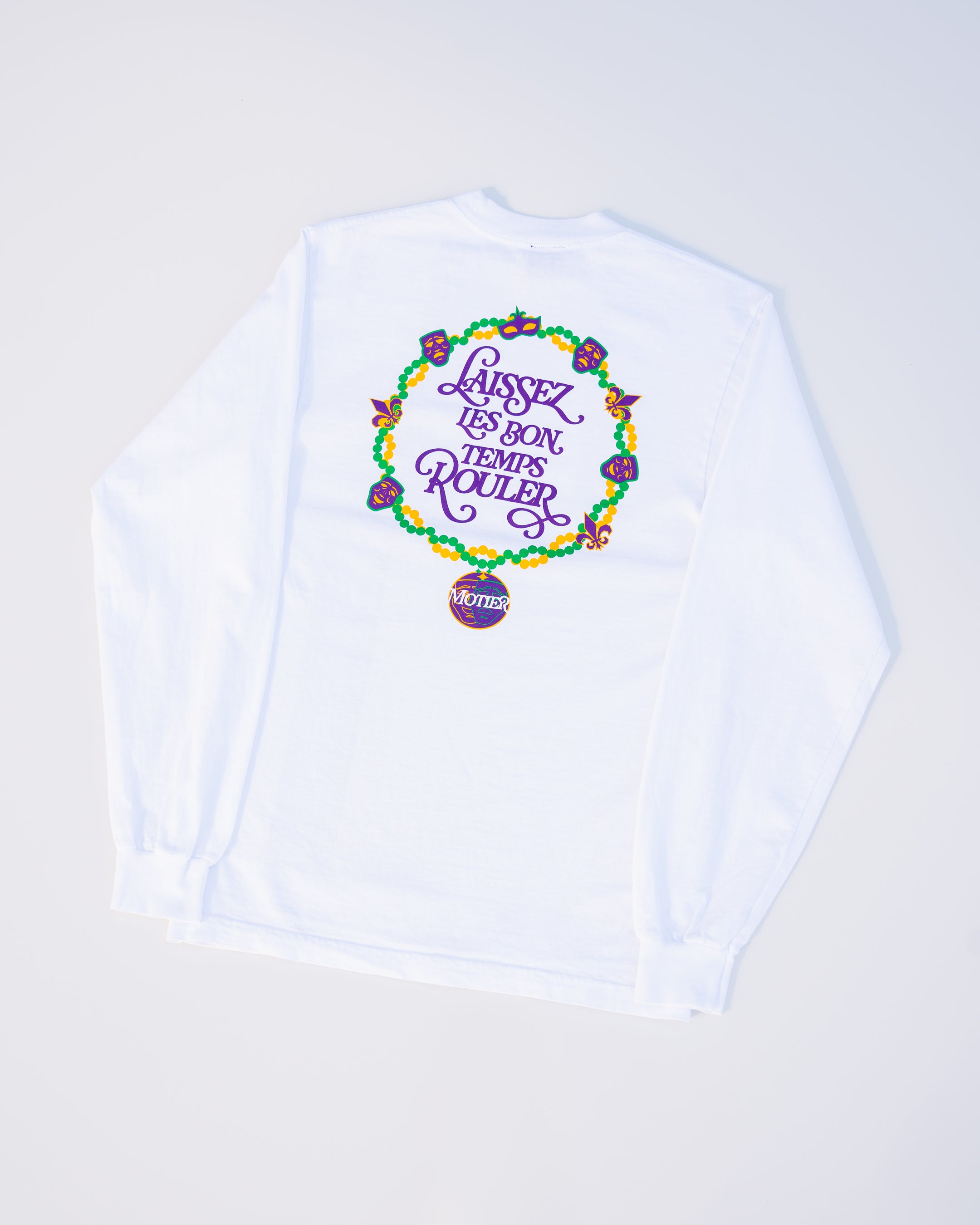 The Krewe De Motier 2025 L/S Luxe Tee (White) - Motier Lafayette 