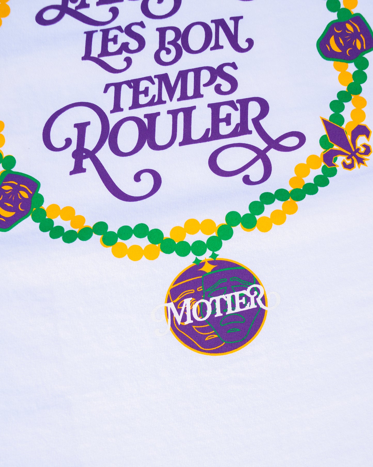 The Krewe De Motier 2025 L/S Luxe Tee (White) - Motier Lafayette 