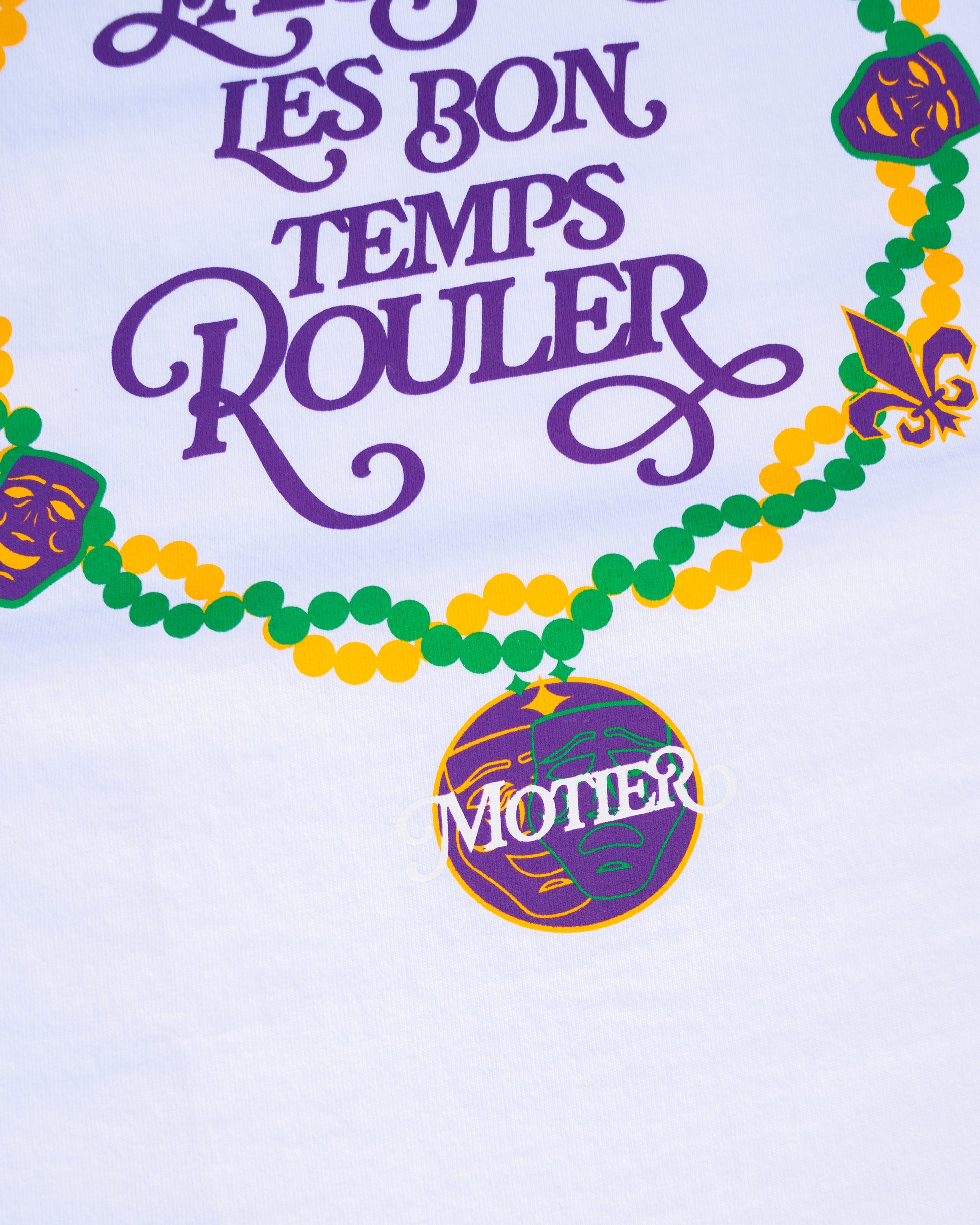 The Krewe De Motier 2025 L/S Luxe Tee (White) - Motier Lafayette 