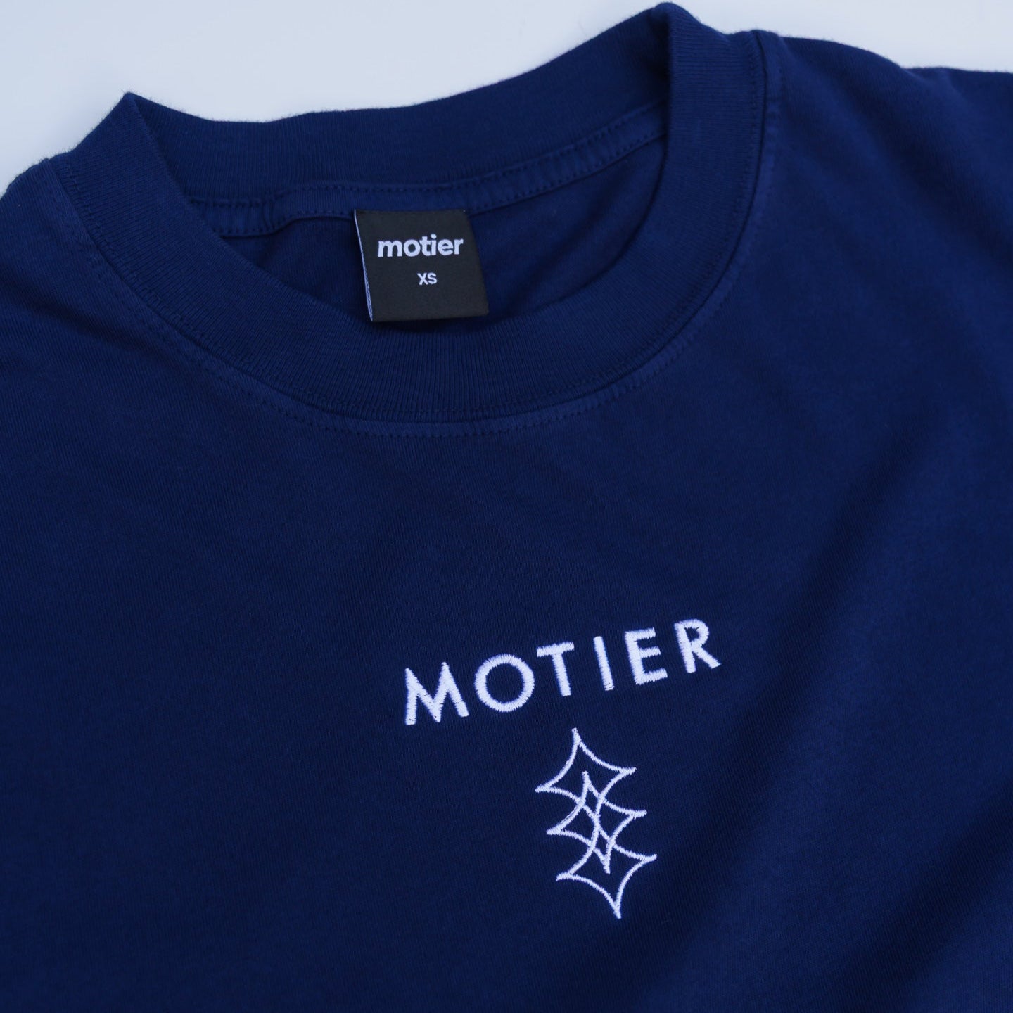 The 3-Star Embroidered L/S Luxe Tee (Navy)