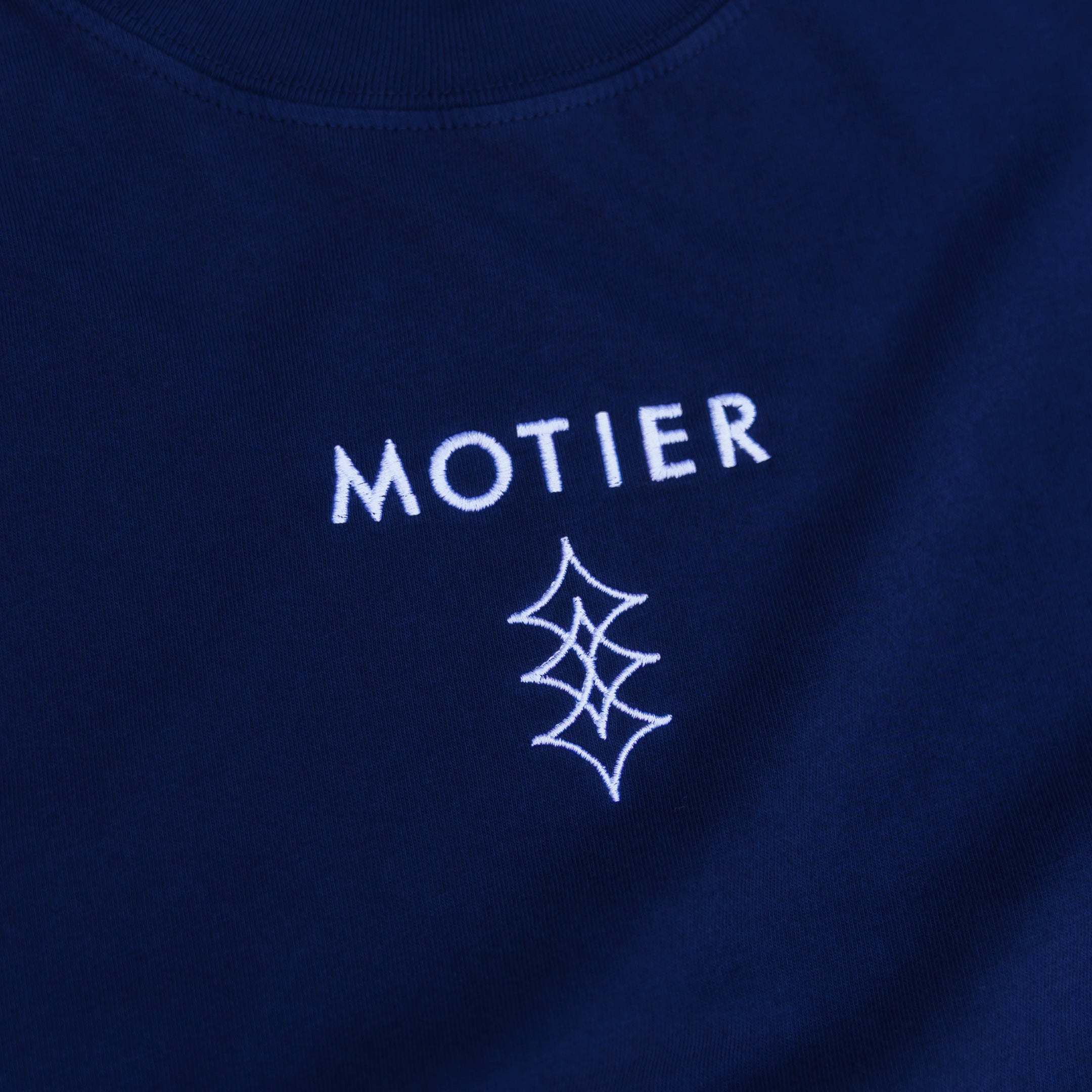 The 3-Star Embroidered L/S Luxe Tee (Navy)