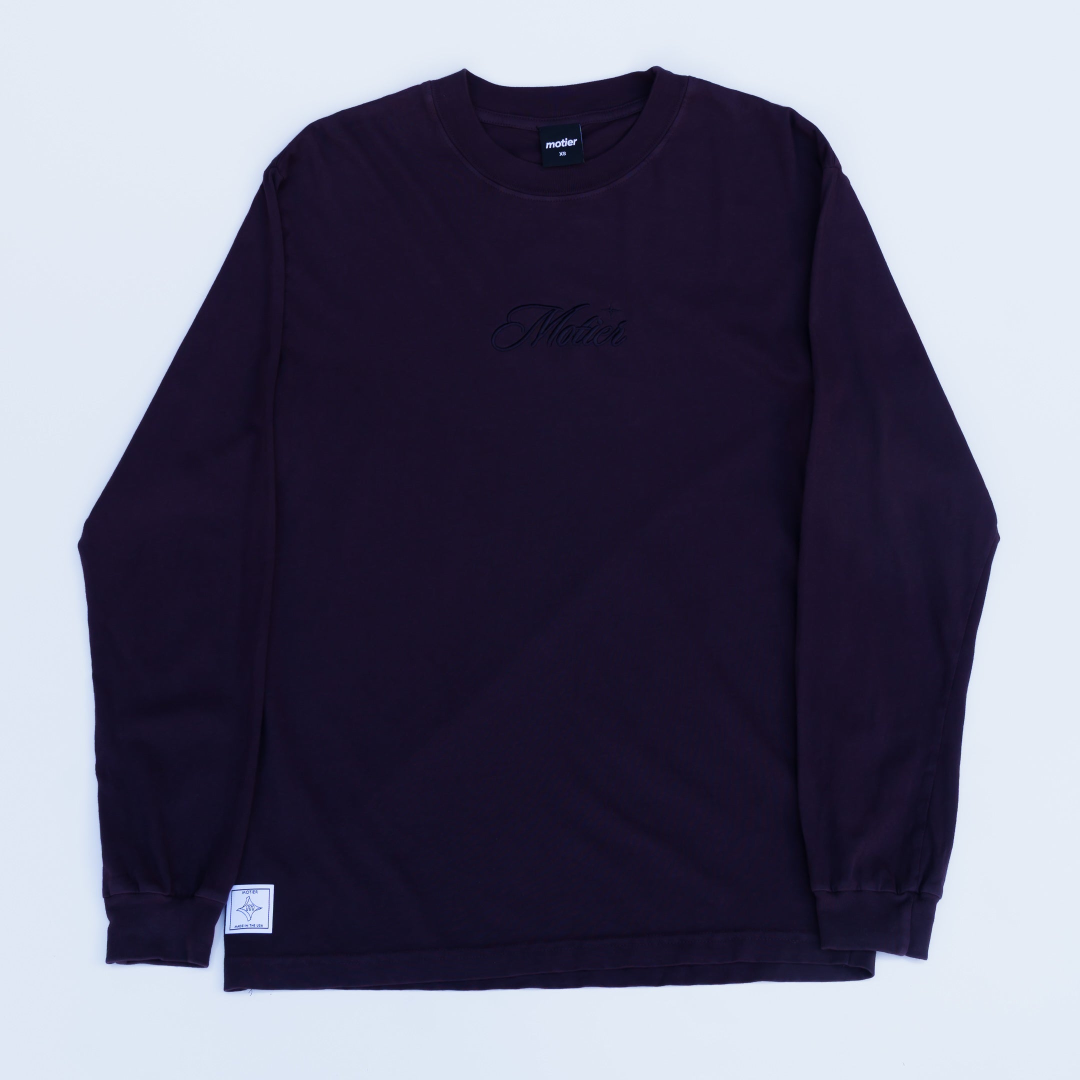The Ultra Embroidered L/S Luxe Tee (Eclipse)
