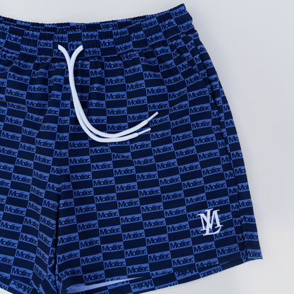 The STC Lineage Boardshorts (Navy Checkered)