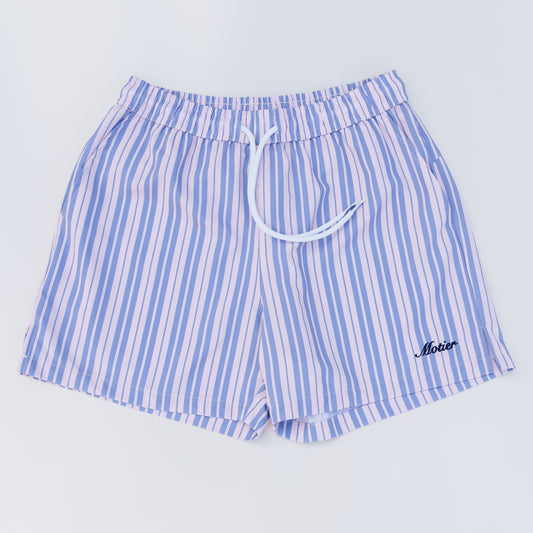 The Striped Lineage Boardshorts (Oxford/Sky Blue)