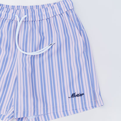 The Striped Lineage Boardshorts (Oxford/Sky Blue)
