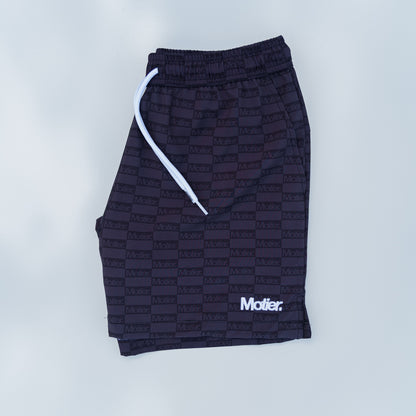 The Youth STC Lineage Boardshorts (Black Checkered)