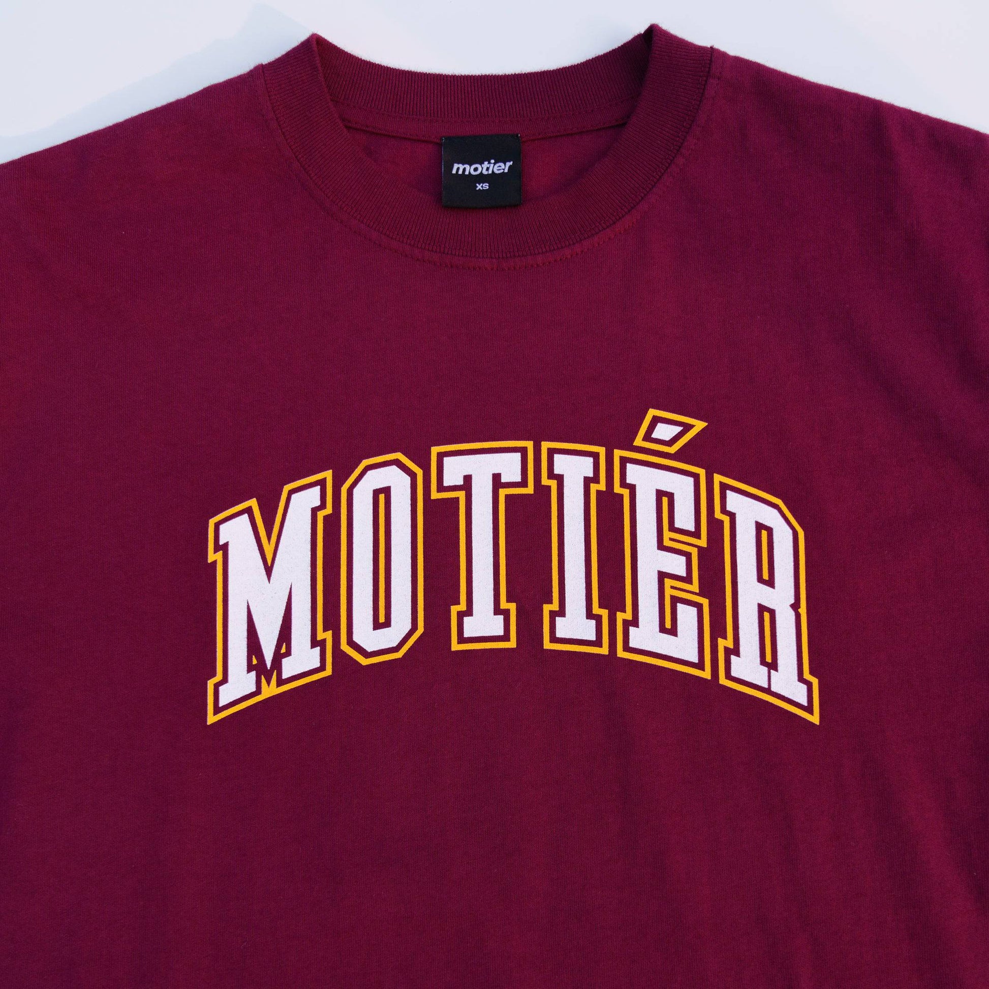University Luxe Tee (Maroon) - Motier Lafayette 