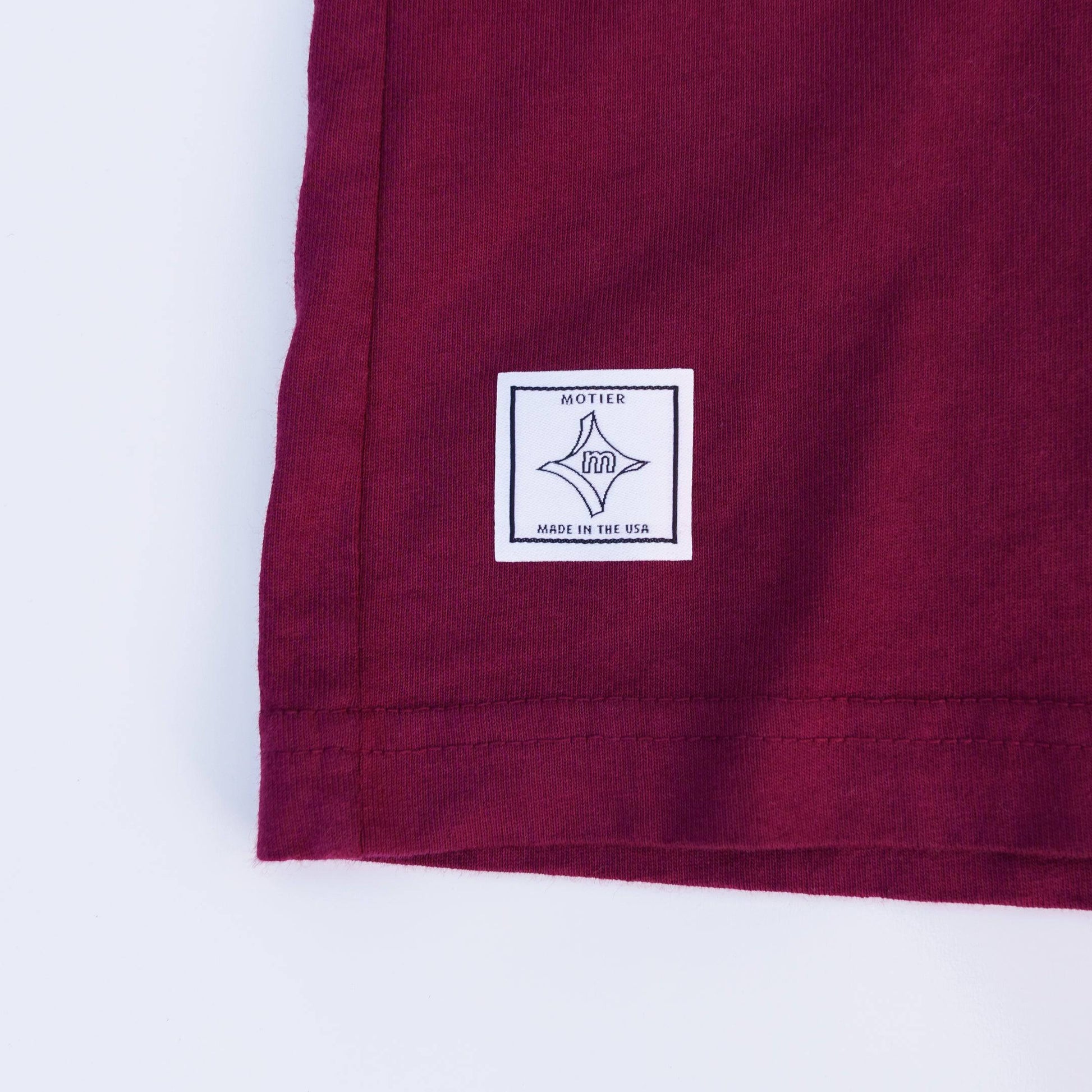 University Luxe Tee (Maroon) - Motier Lafayette 