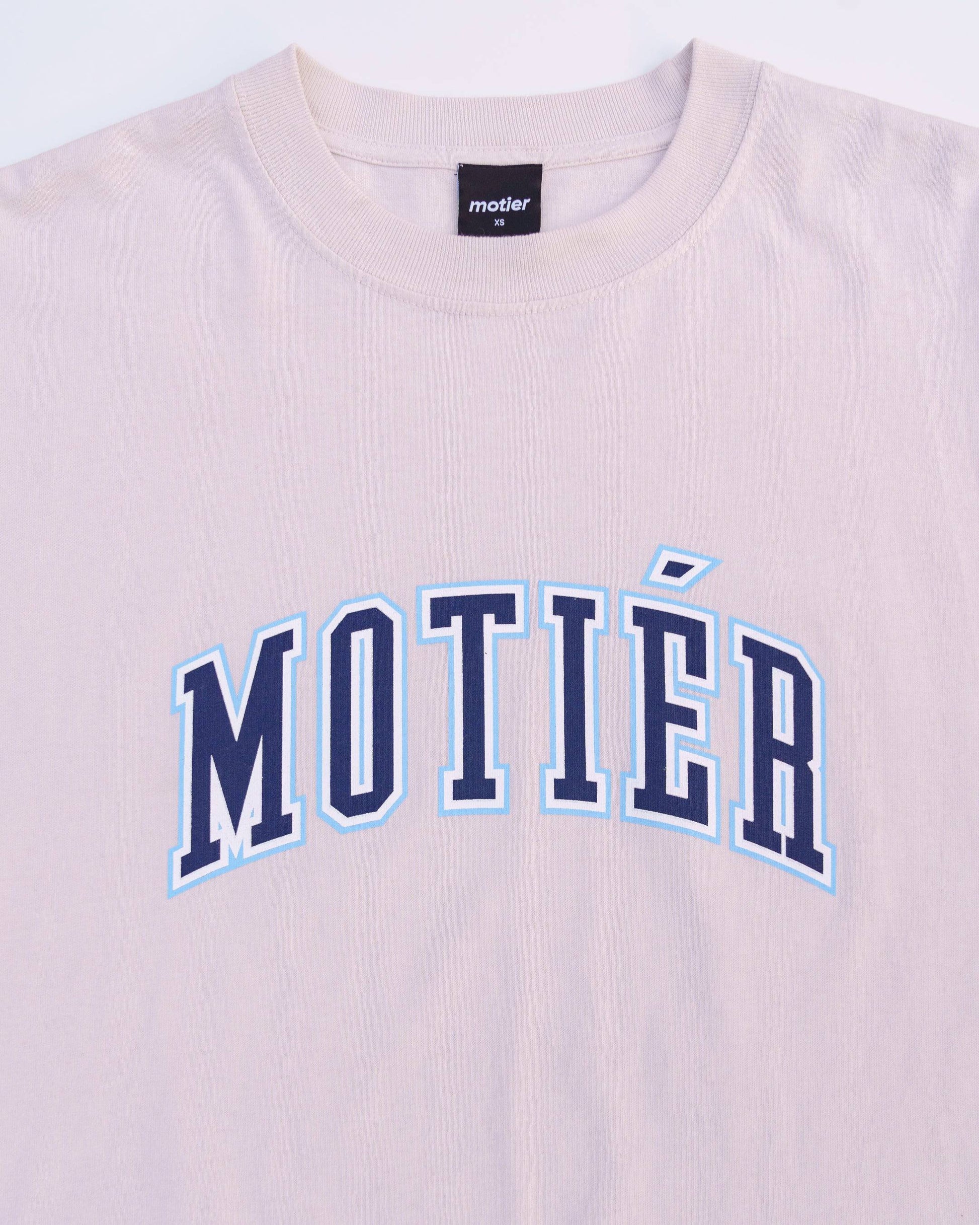 University Luxe Tee (White Sand) - Motier Lafayette 