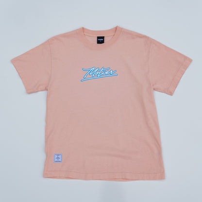 The Motier Vice Checkered Luxe Tee (Peach Whip)
