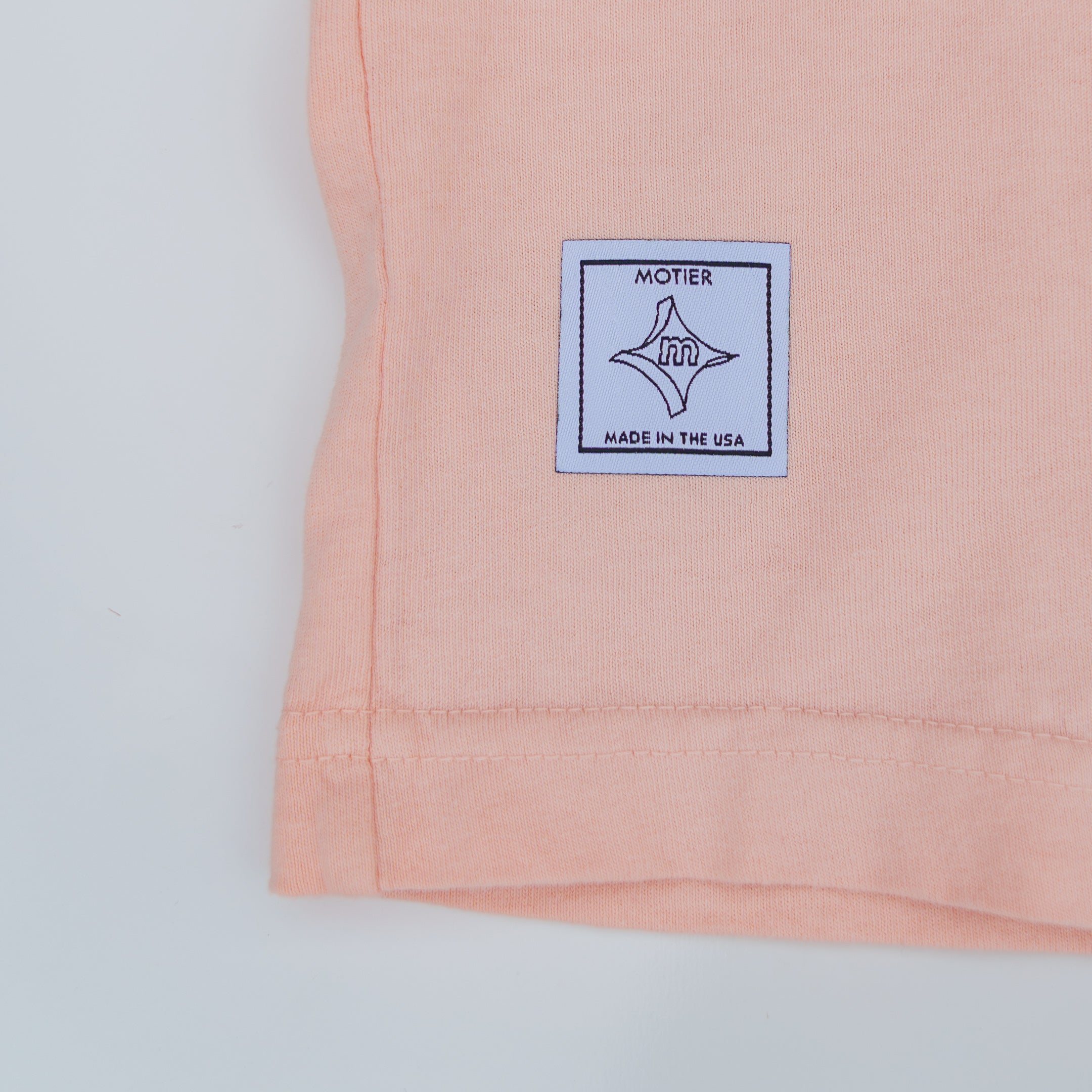 The Motier Vice Checkered Luxe Tee (Peach Whip)