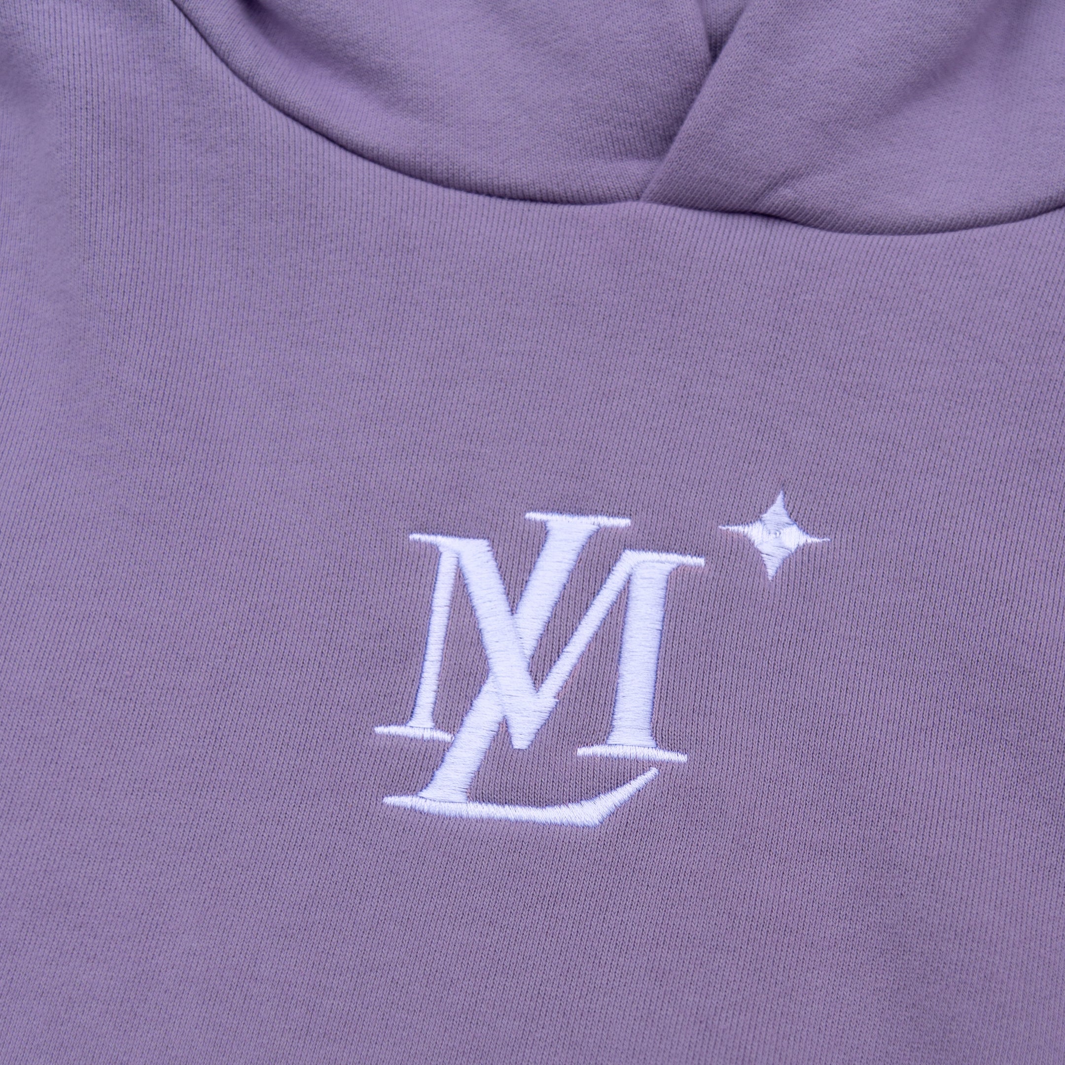 The Insignia Embroidery Luxe Hoodie (Lavender Grey) - Motier Lafayette 